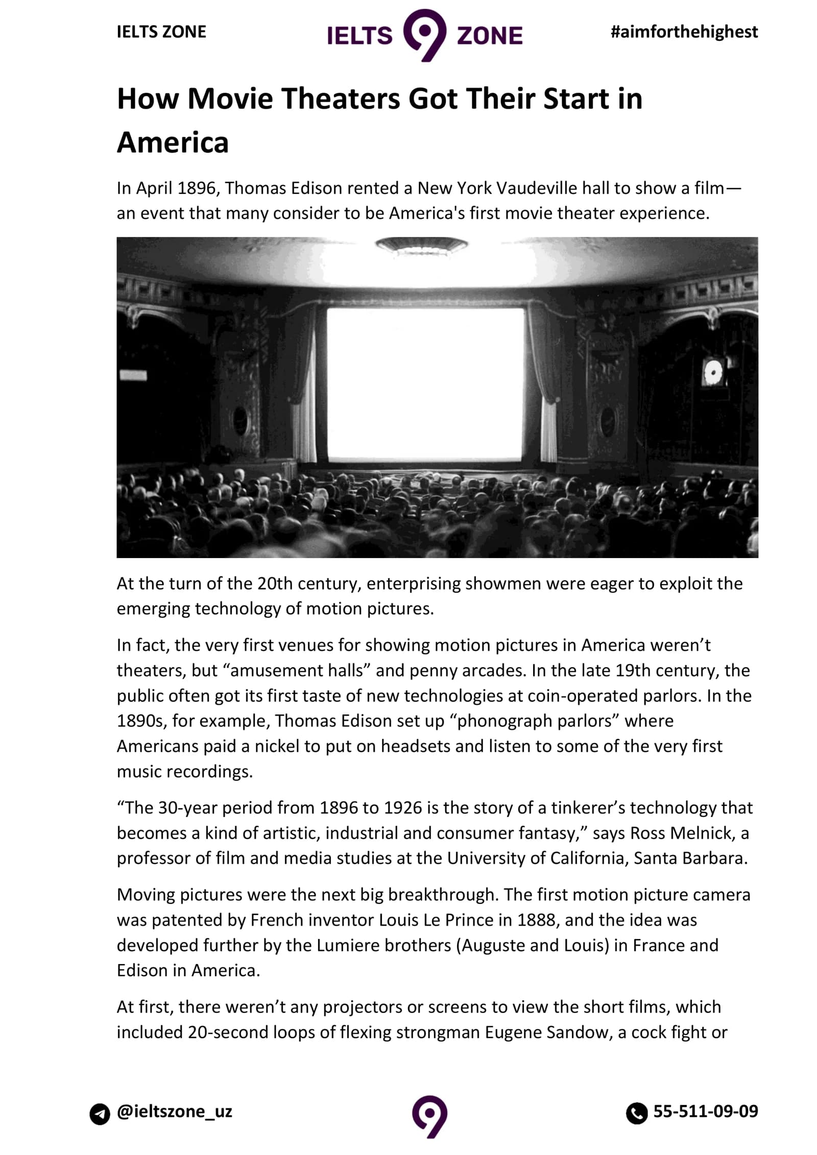 How Movie Theaters Got Their Start in America