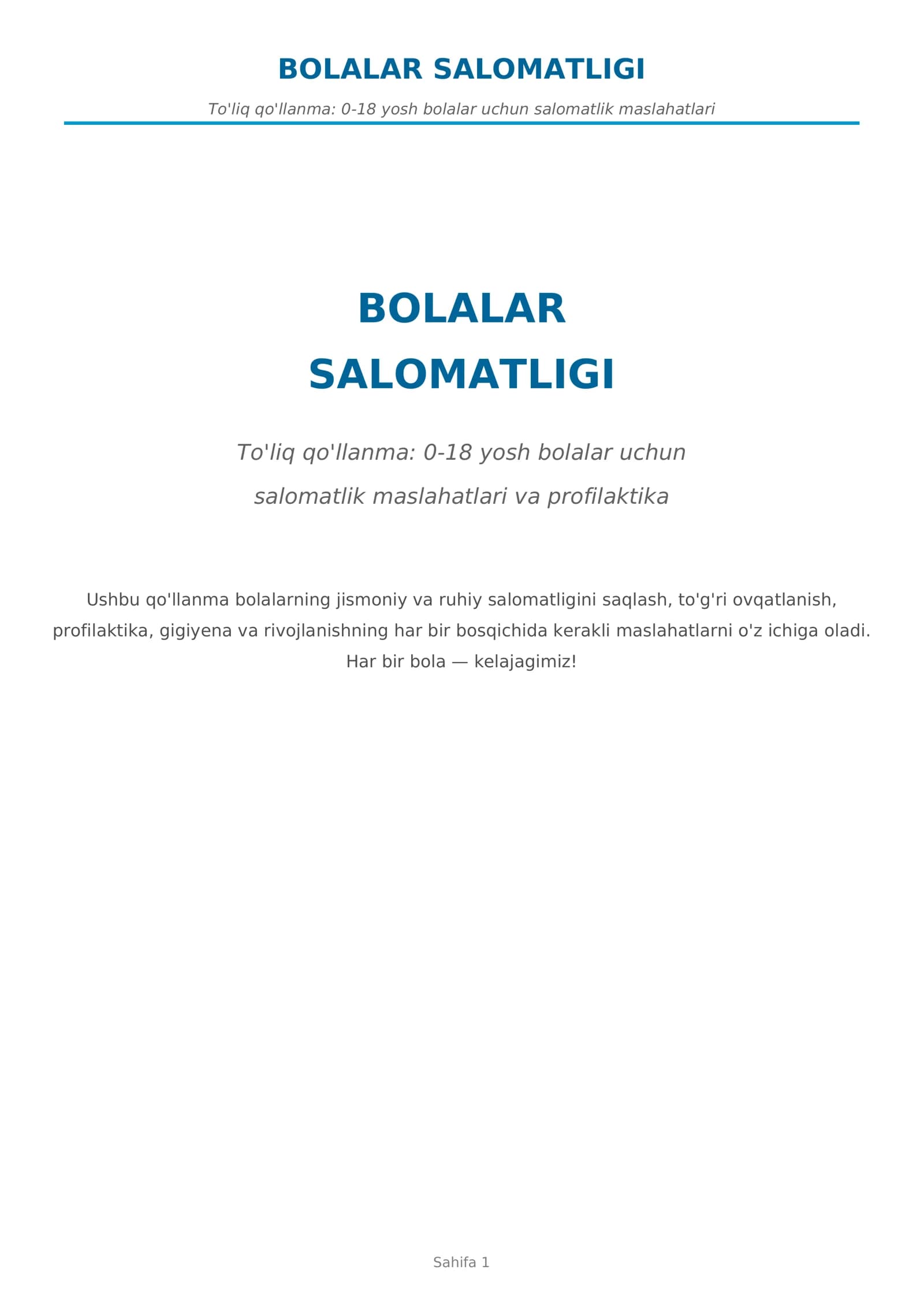 Bolalar salomatligi