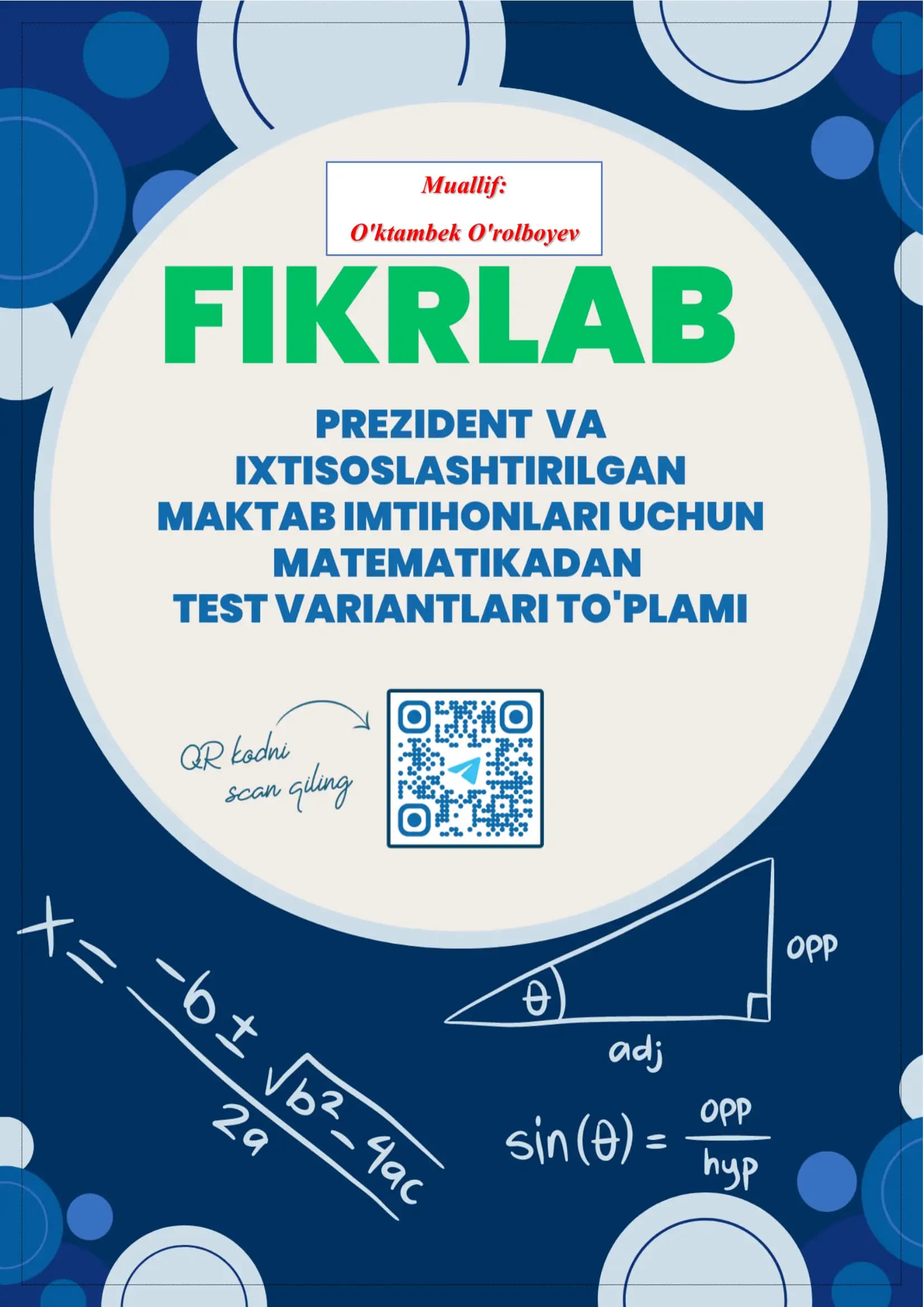 4-5-sinflar uchun matematikadan test variantlar to'plami