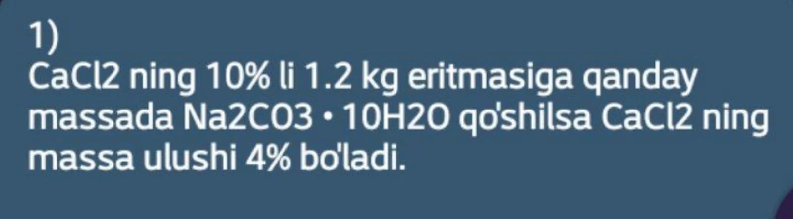 Eritmaga doir masalalar