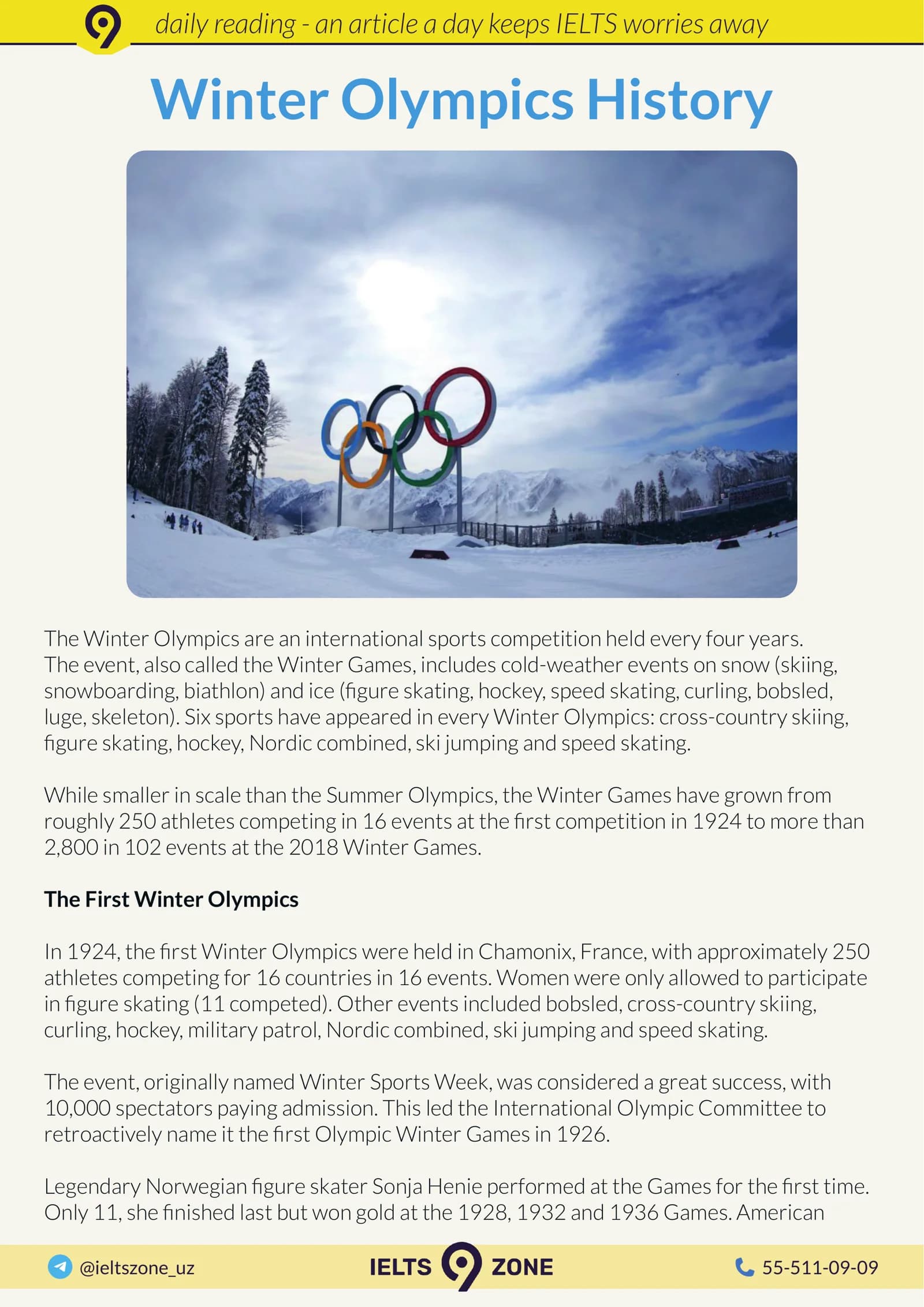 Winter Olympics History