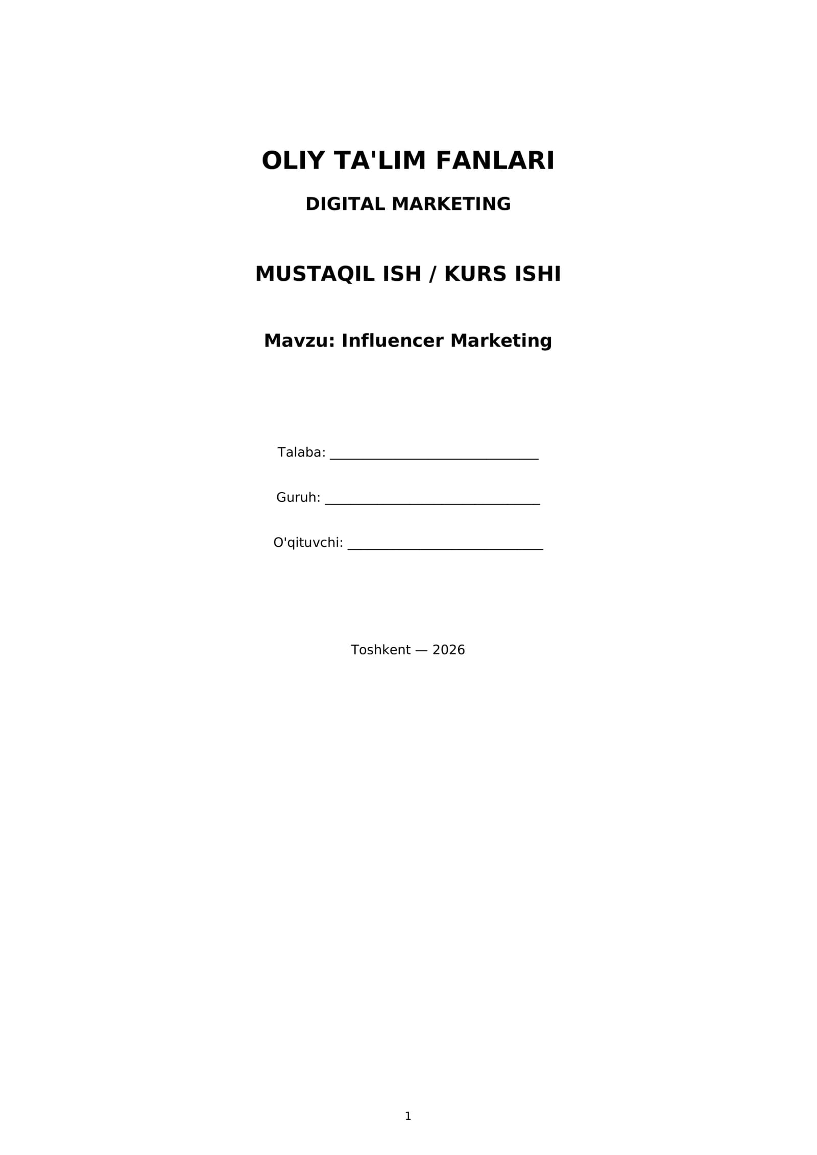 Influencer Marketing