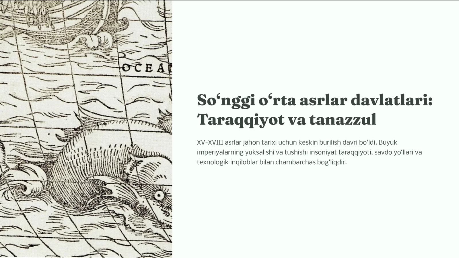 XV-XVIII asrlar jahon tarixi