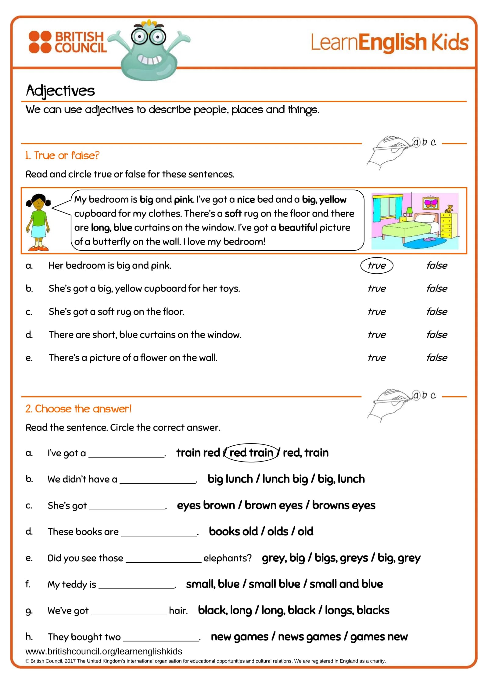 Adjectives Worksheet