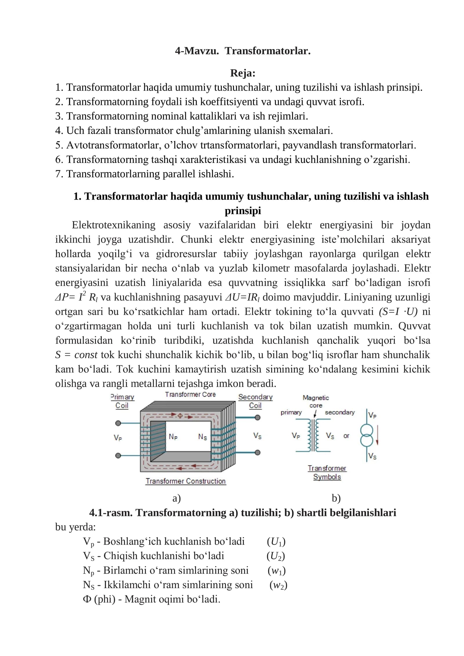Transformatorlar