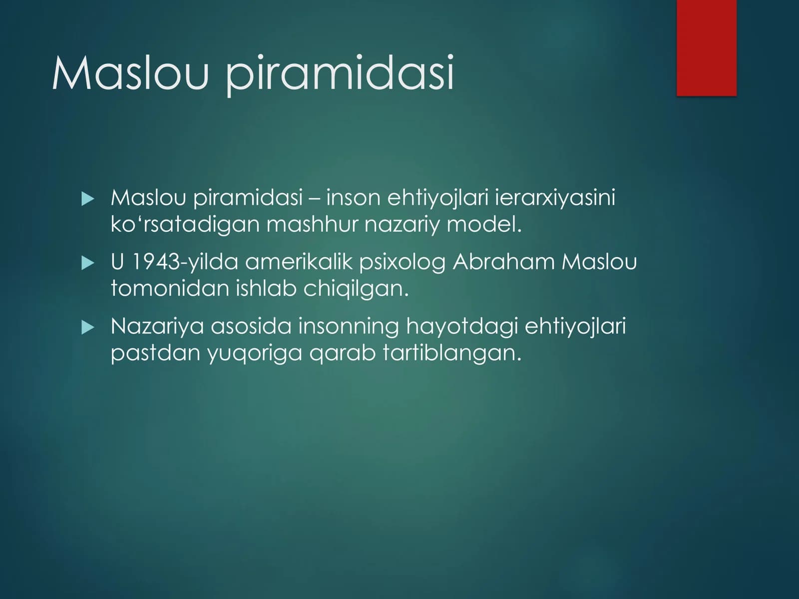 Maslou piramidasi