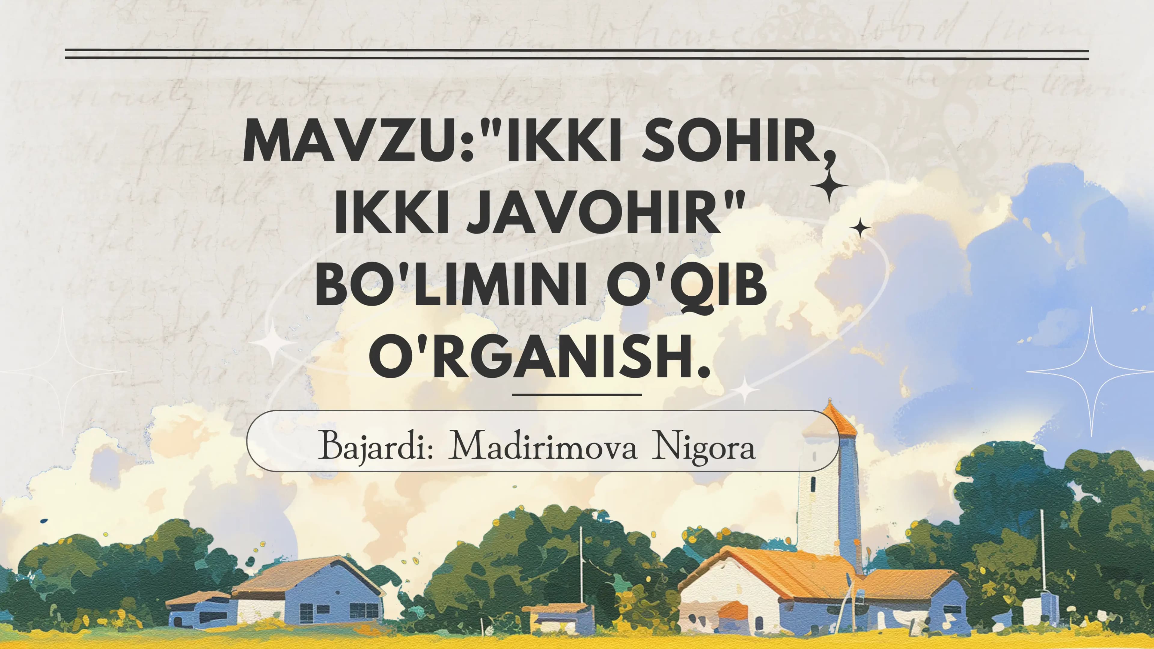 Abdulla Qodiriy va Oybek haqida