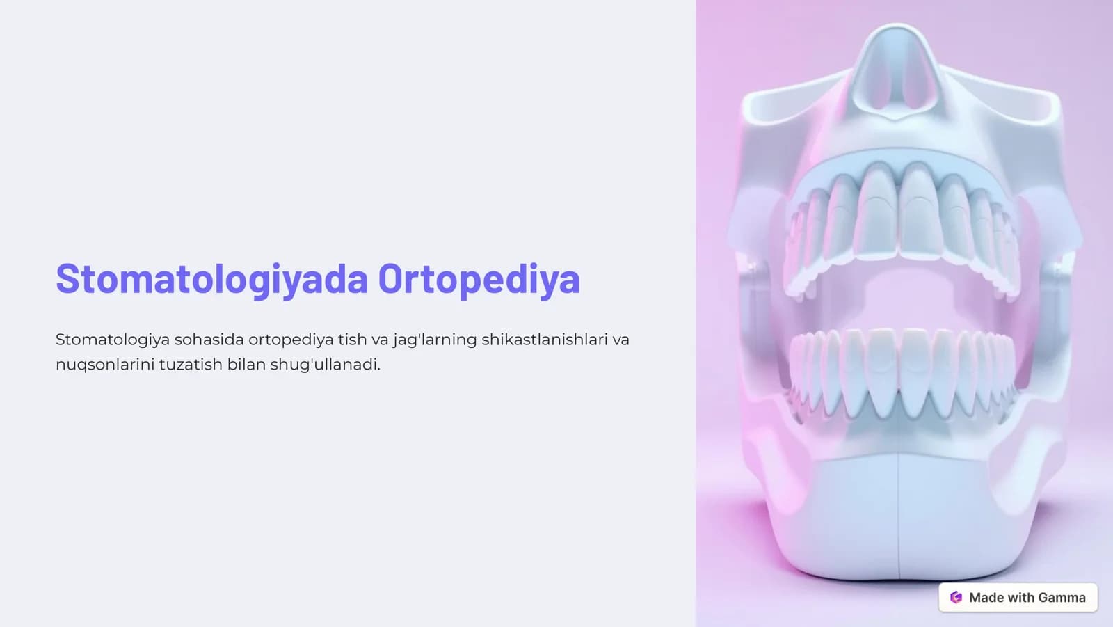 Ortopediya Stomatologiyada