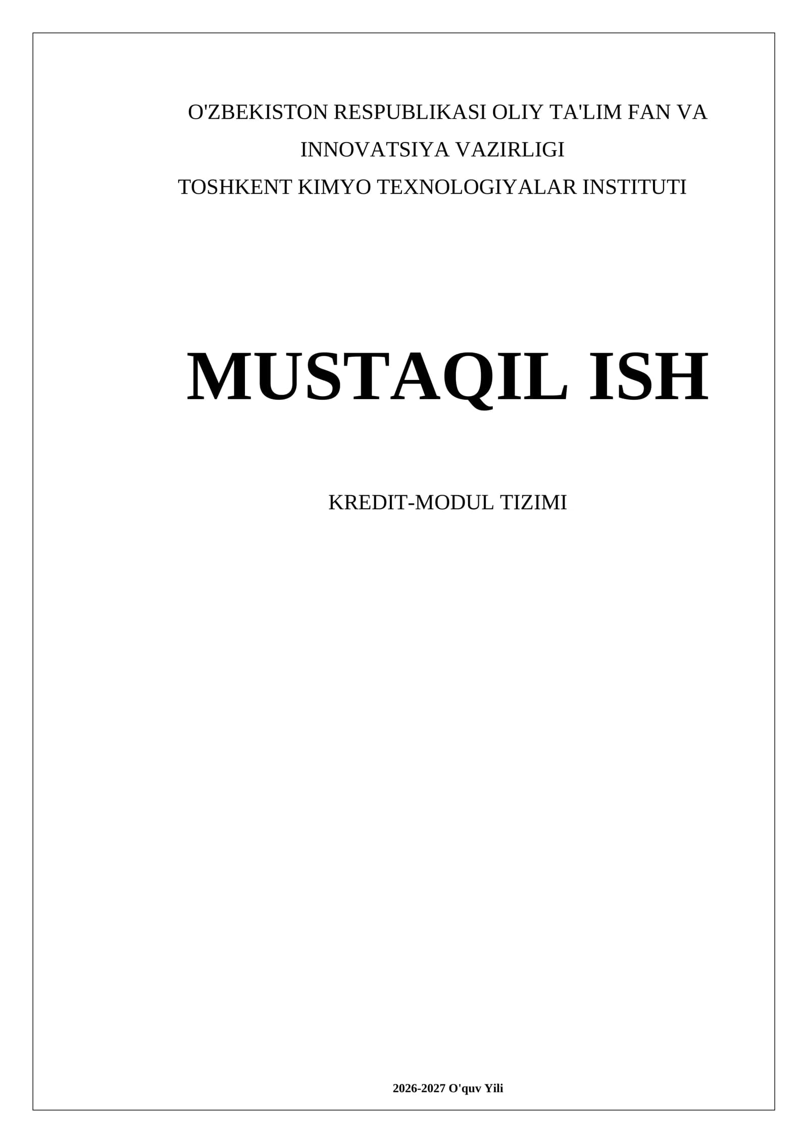 MUSTAQIL ISH
