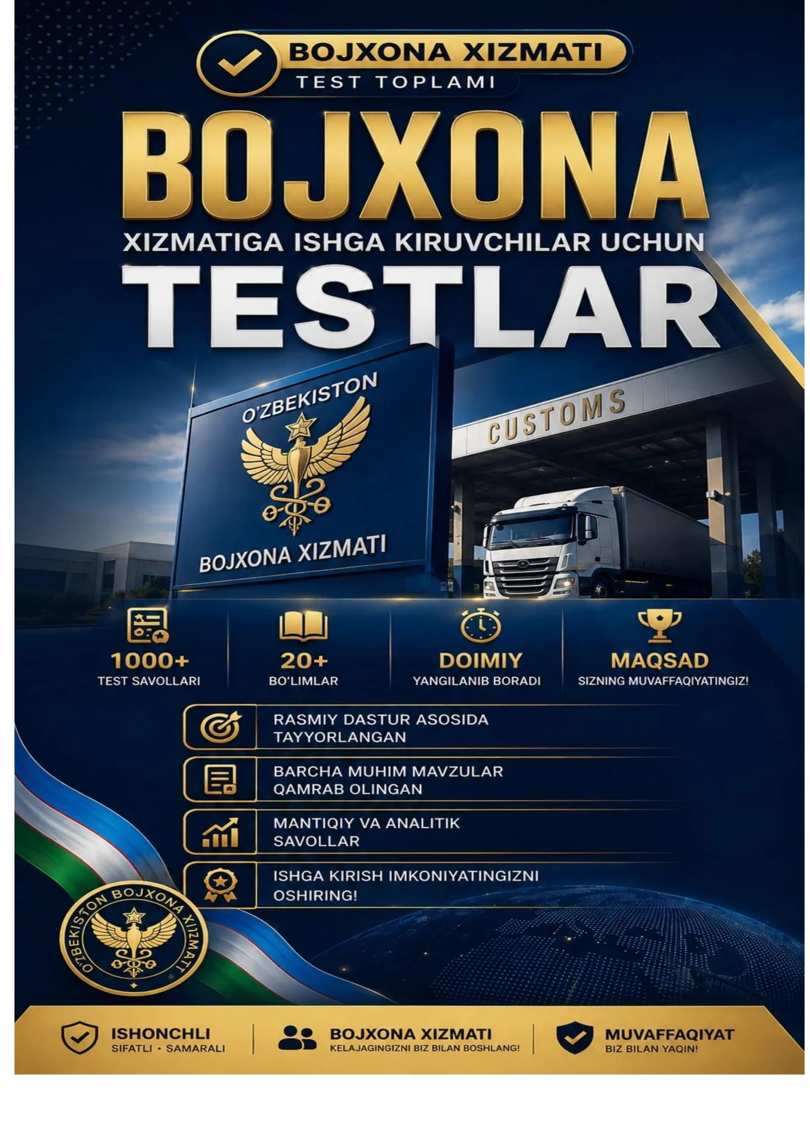 BOJXONA IQ TEST PDF