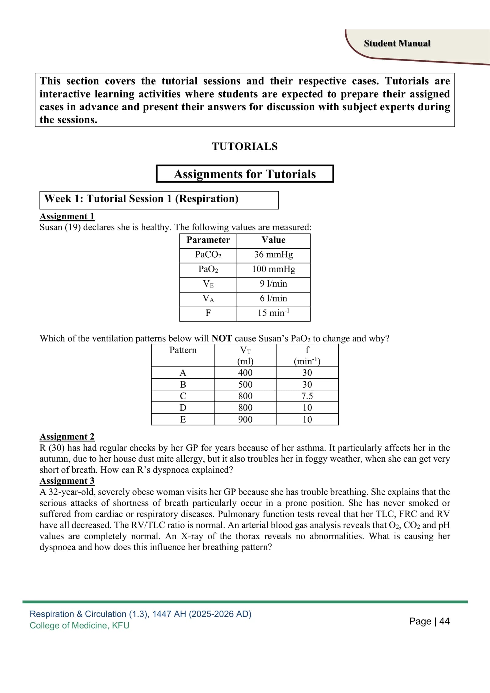 Respiration & Circulation (1.3)