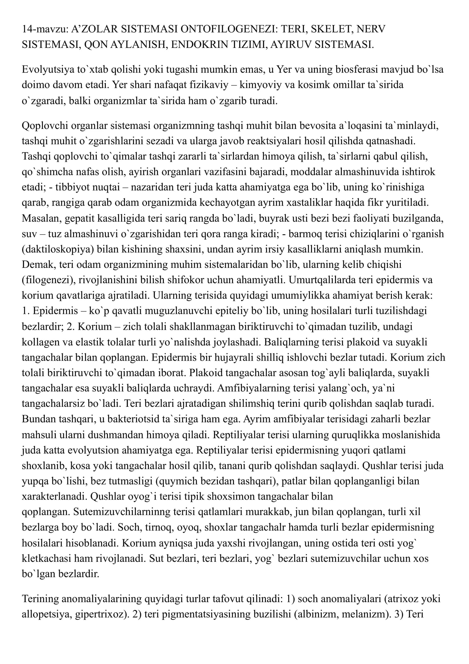 Organizm koʻpayishi. Ontogenez. Proembrional rivojlanish