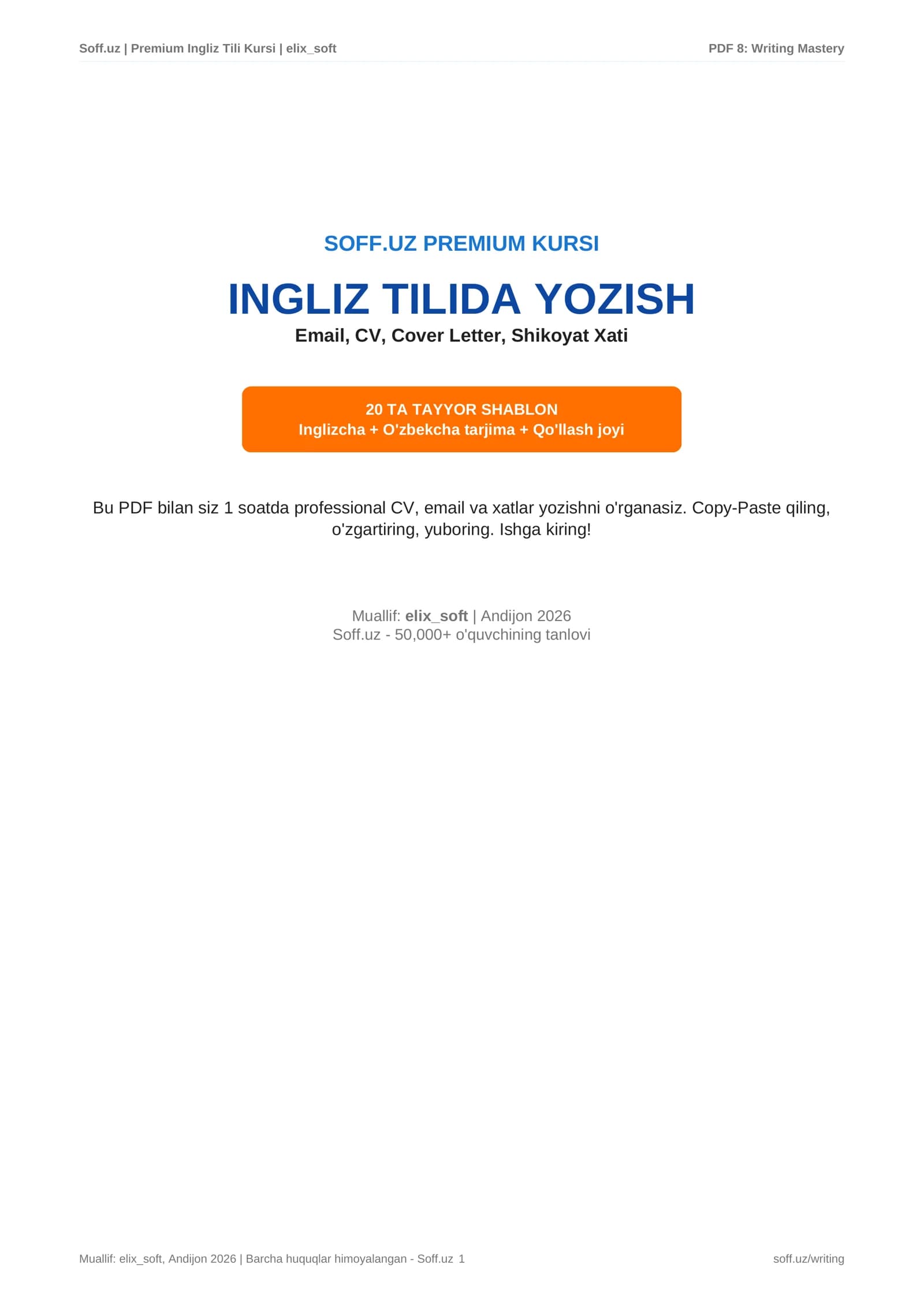 PDF 8: Writing Mastery