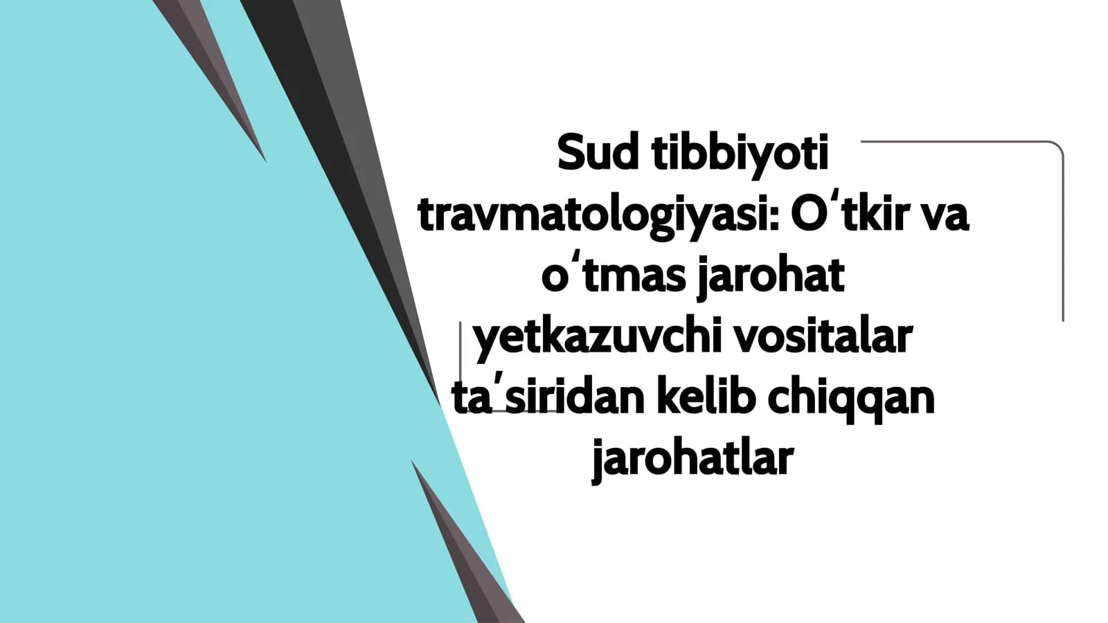 Sud tibbiyoti travmatologiyasi