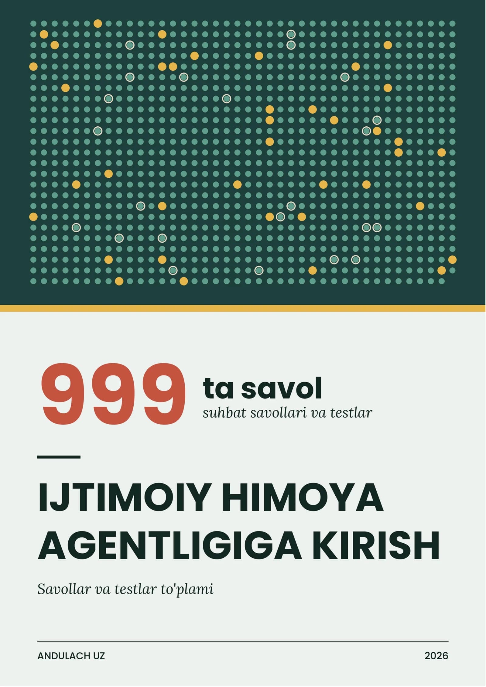 Ijtimoiy himoya agentligiga kirish — suhbat savollari va testlar