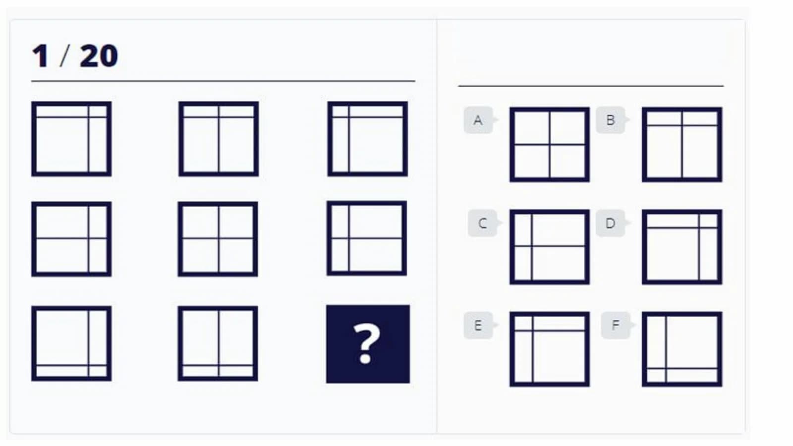 20 matalik IQ test