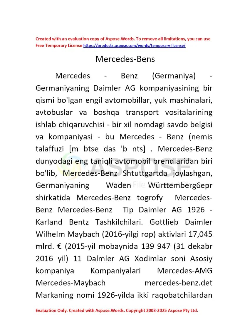 Mecedes-Benz