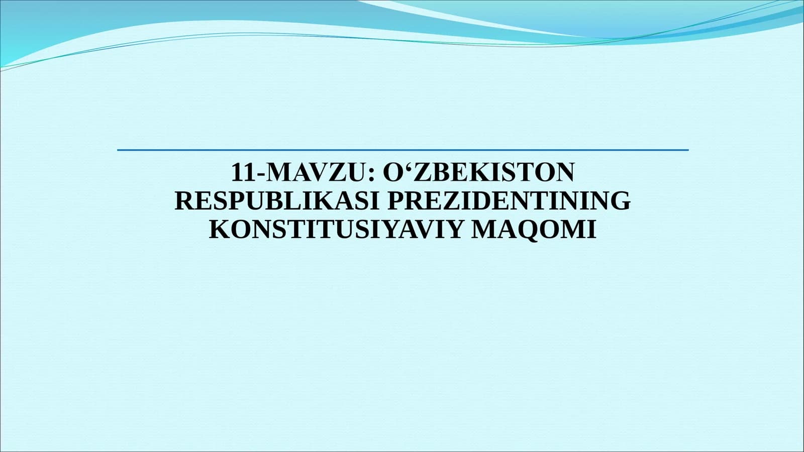 O‘zbekiston Respublikasi Prezidentining Konstitusiyaviy Maqomi