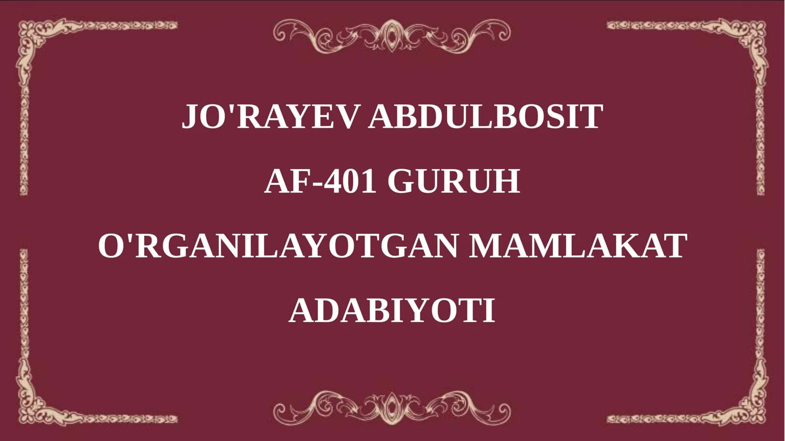 ARABLARDA NOTIQLIK AN’ANALARI
