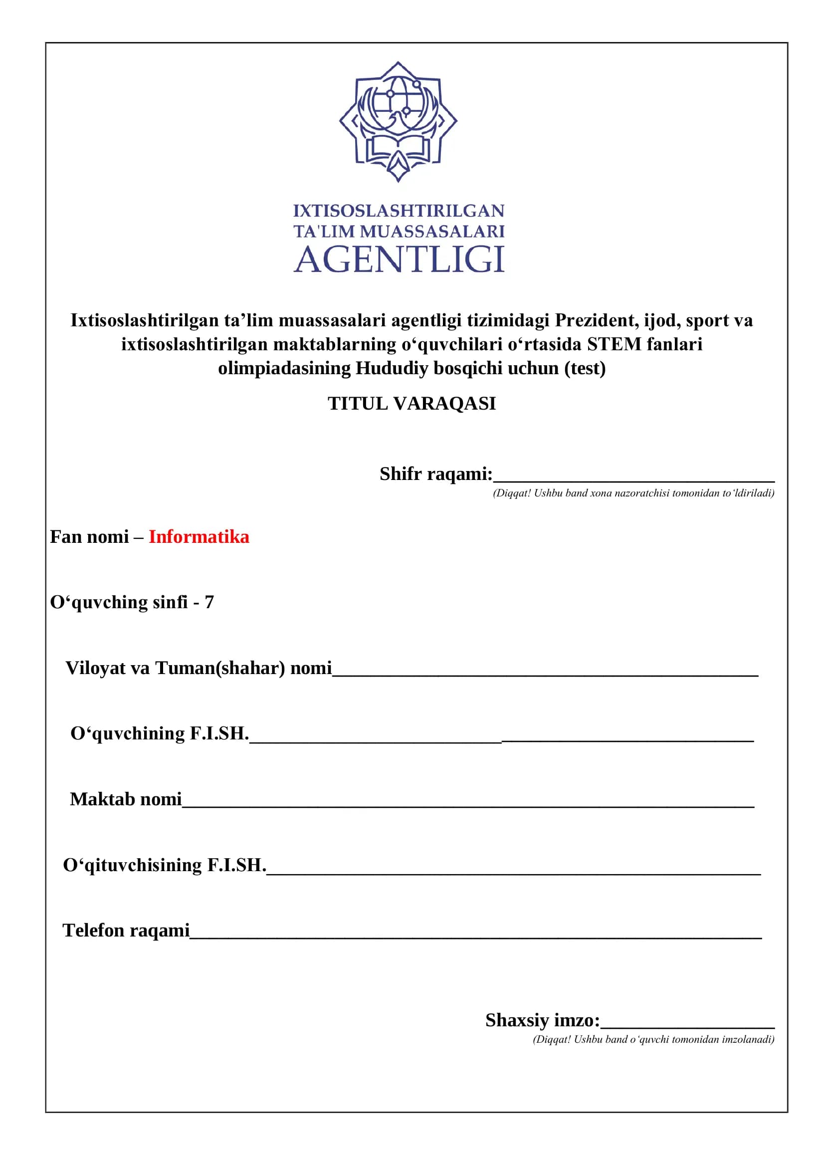 Informatika 7-sinf