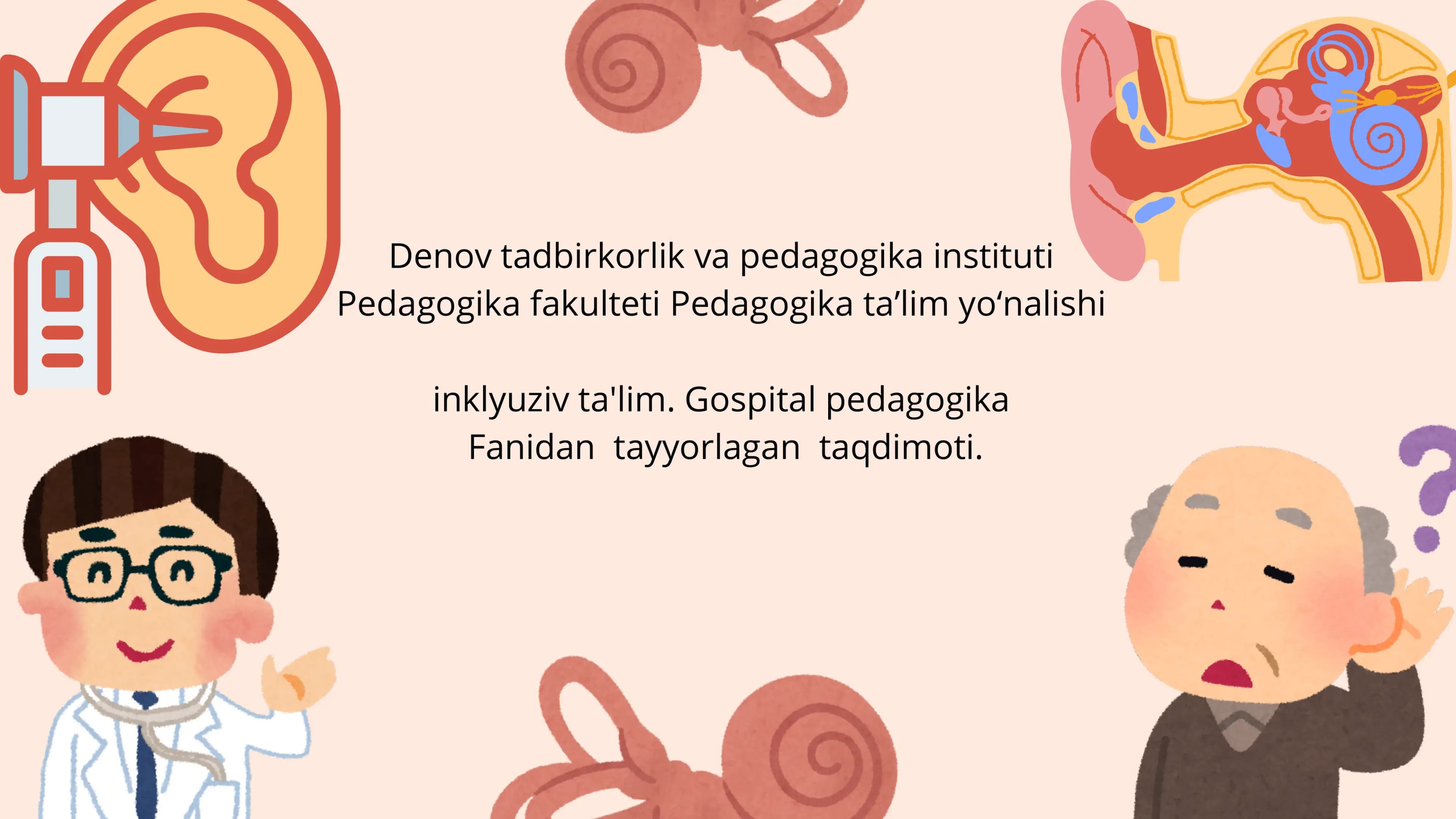 Sensor (eshitishda yoki  eshitishda)kamchiliklarga ega bo'lgan  bolalar uchun inklyuziv  talim