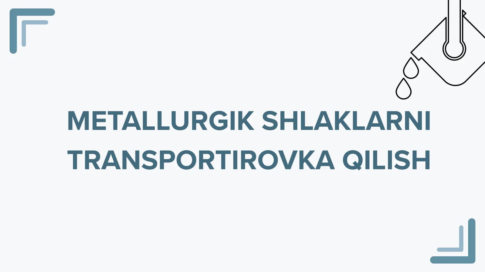 METALLURGIK SHLAKLARNI TRANSPORTIROVKA QILISH