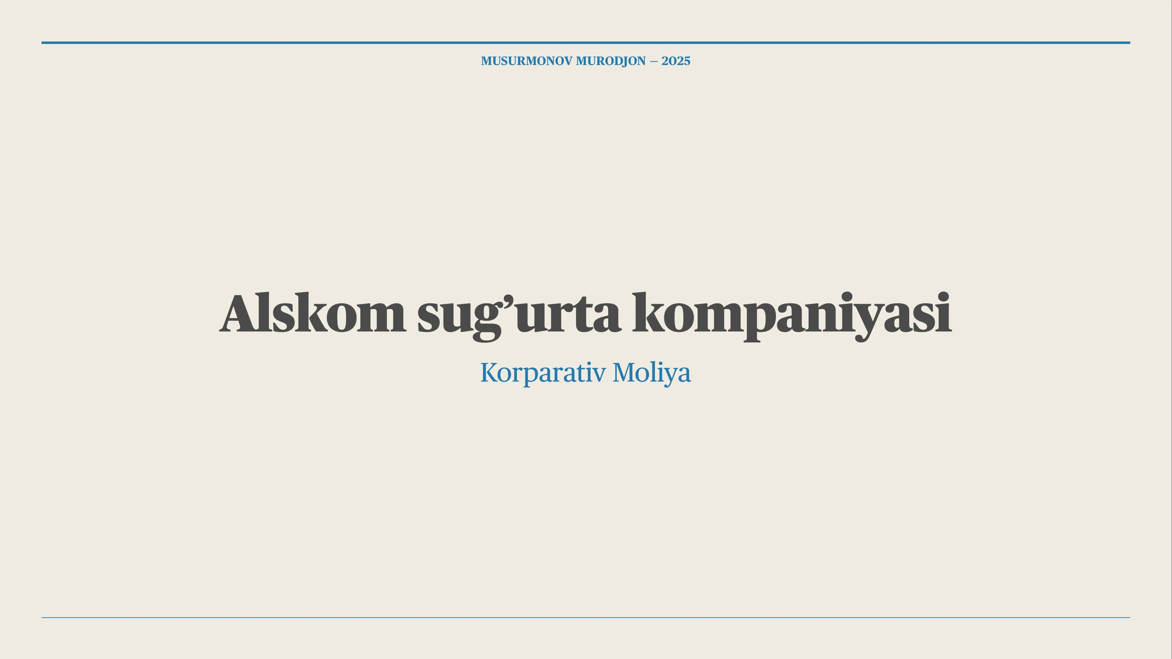 ALSKOM SUG‘URTA KOMPANIYASI