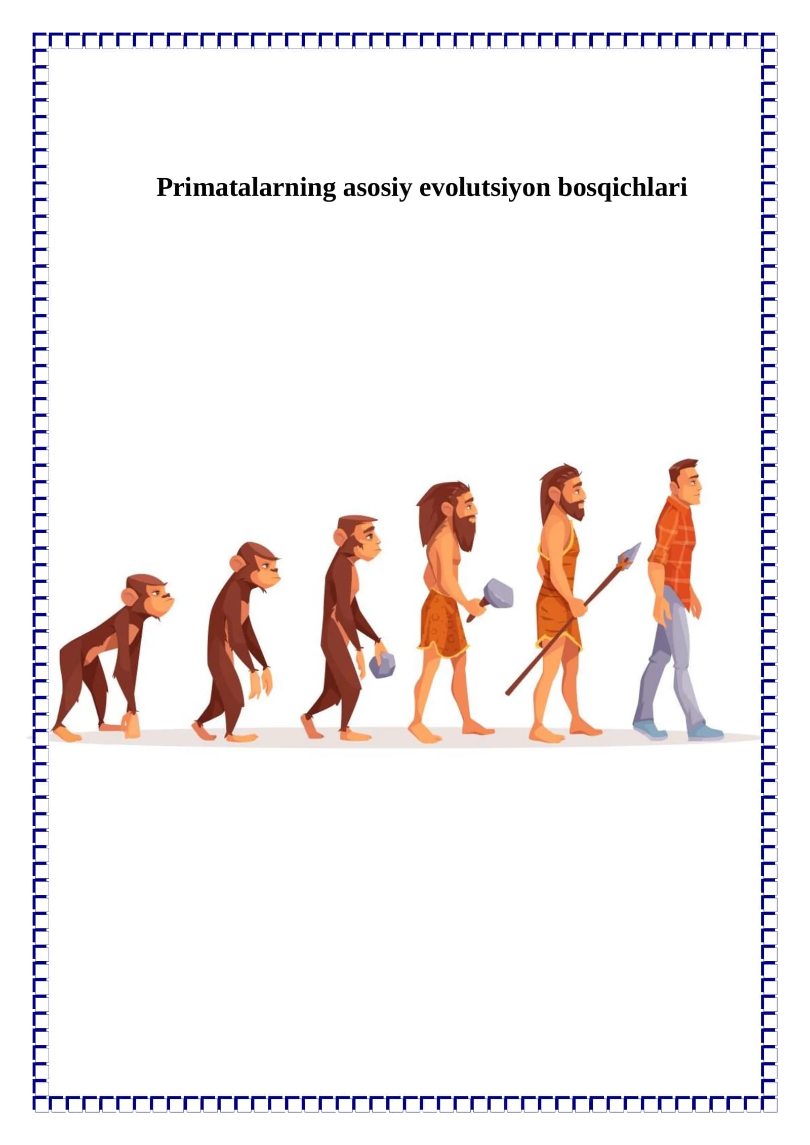 Primatalarning asosiy evolutsiyon bosqichlari