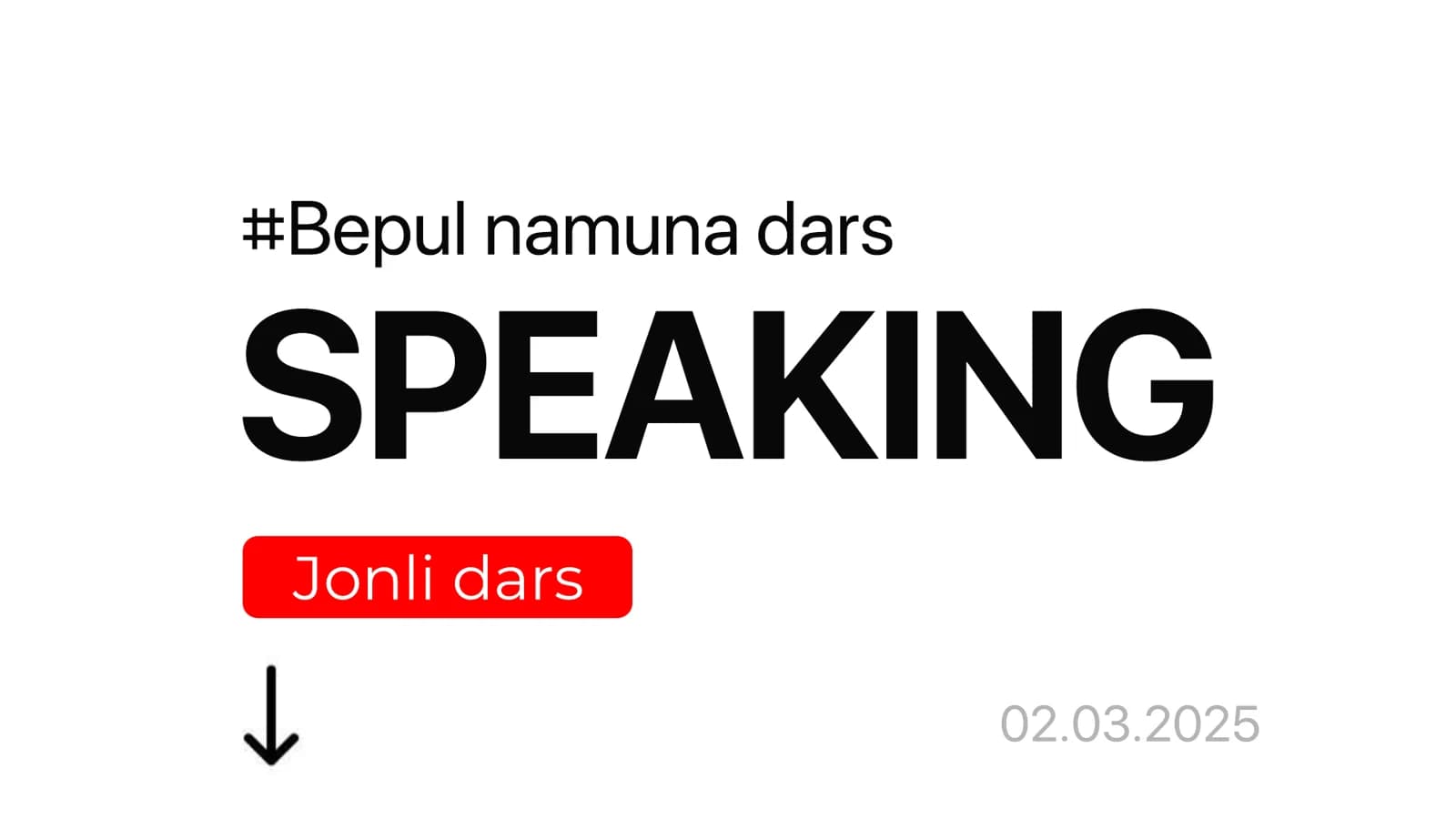 Jonli dars