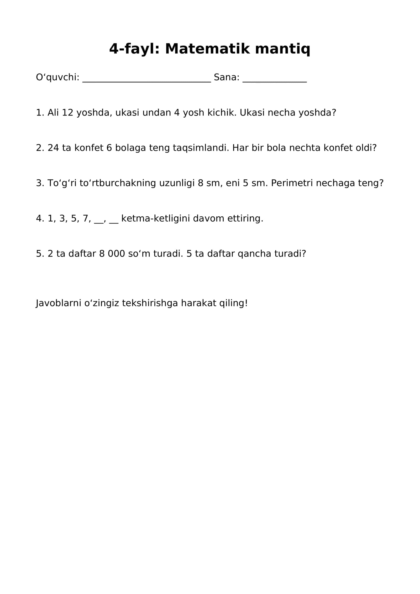 Matematik mantiq