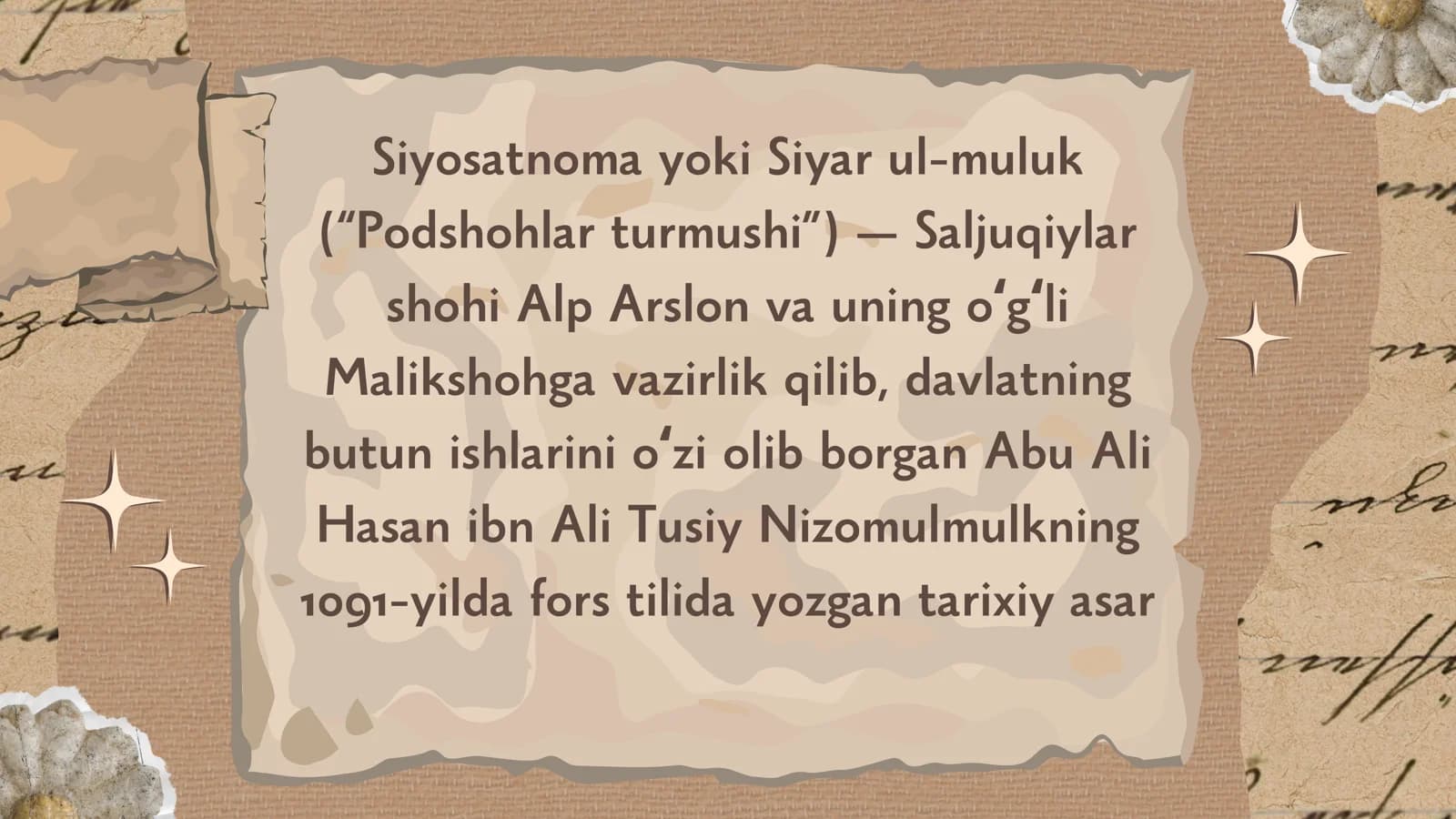 Nizomulmulkning Siyosatnoma asari