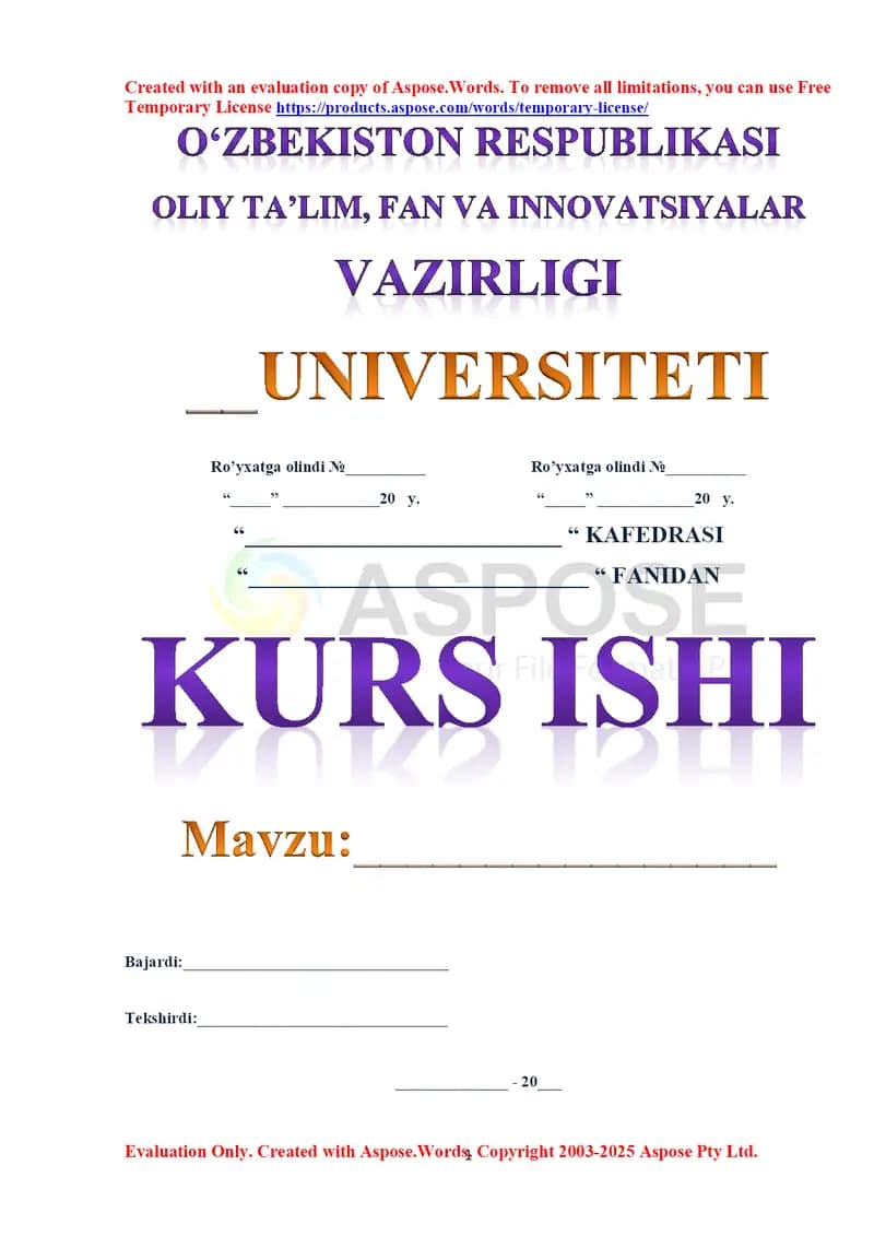 Pazandachilik ishlari uchun ish o‘rnini tashkil etish va mehnat xavfsizligi talablari