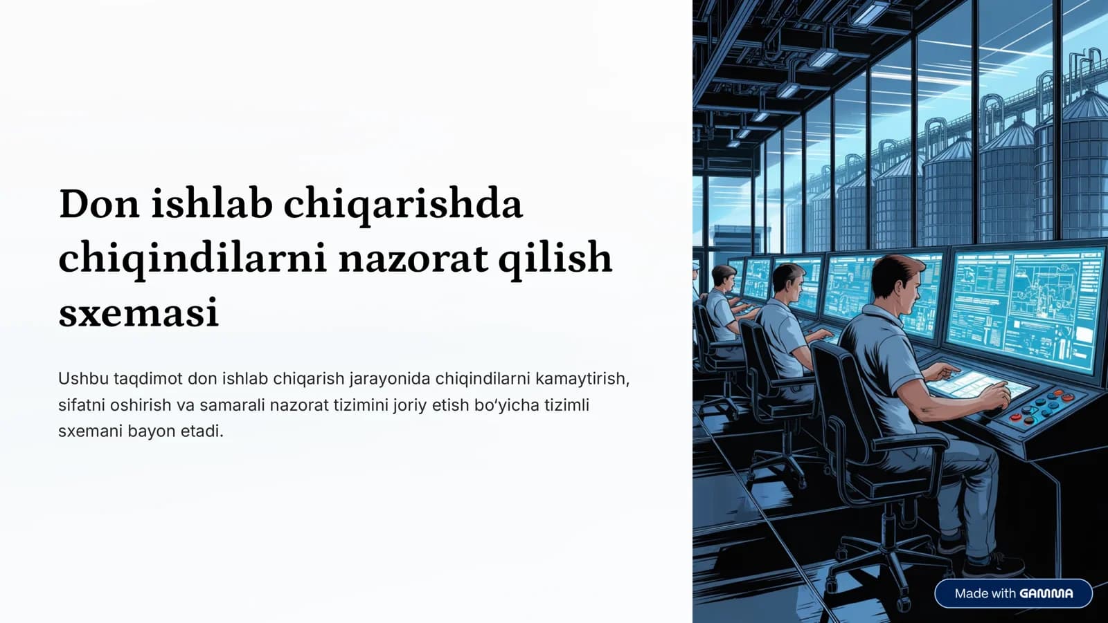 Chiqindilarni nazorat qilish sxemasi