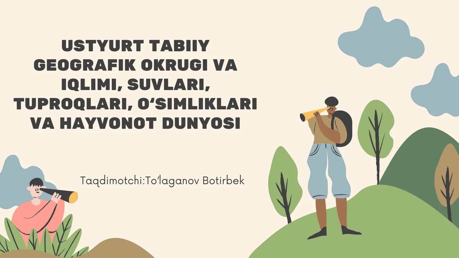 USTYURT TABIIY GEOGRAFIK OKRUGI VA IQLIMI, SUVLARI, TUPROQLARI, O‘SIMLIKLARI VA HAYVONOT DUNYOSI