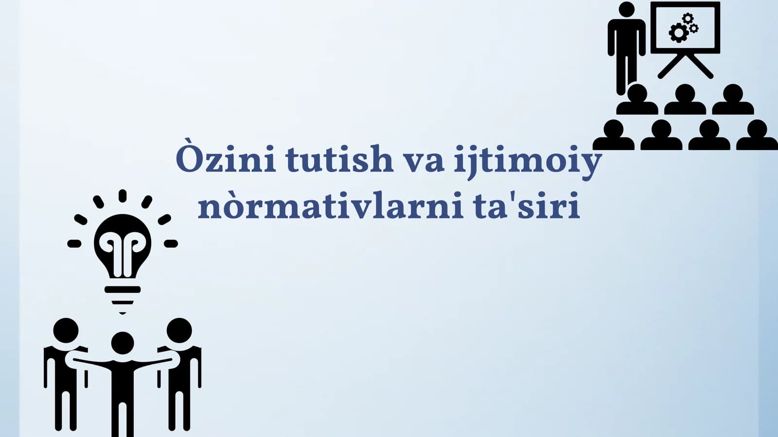 Òzini tutish va ijtimoiy nòrmativlarni ta'siri