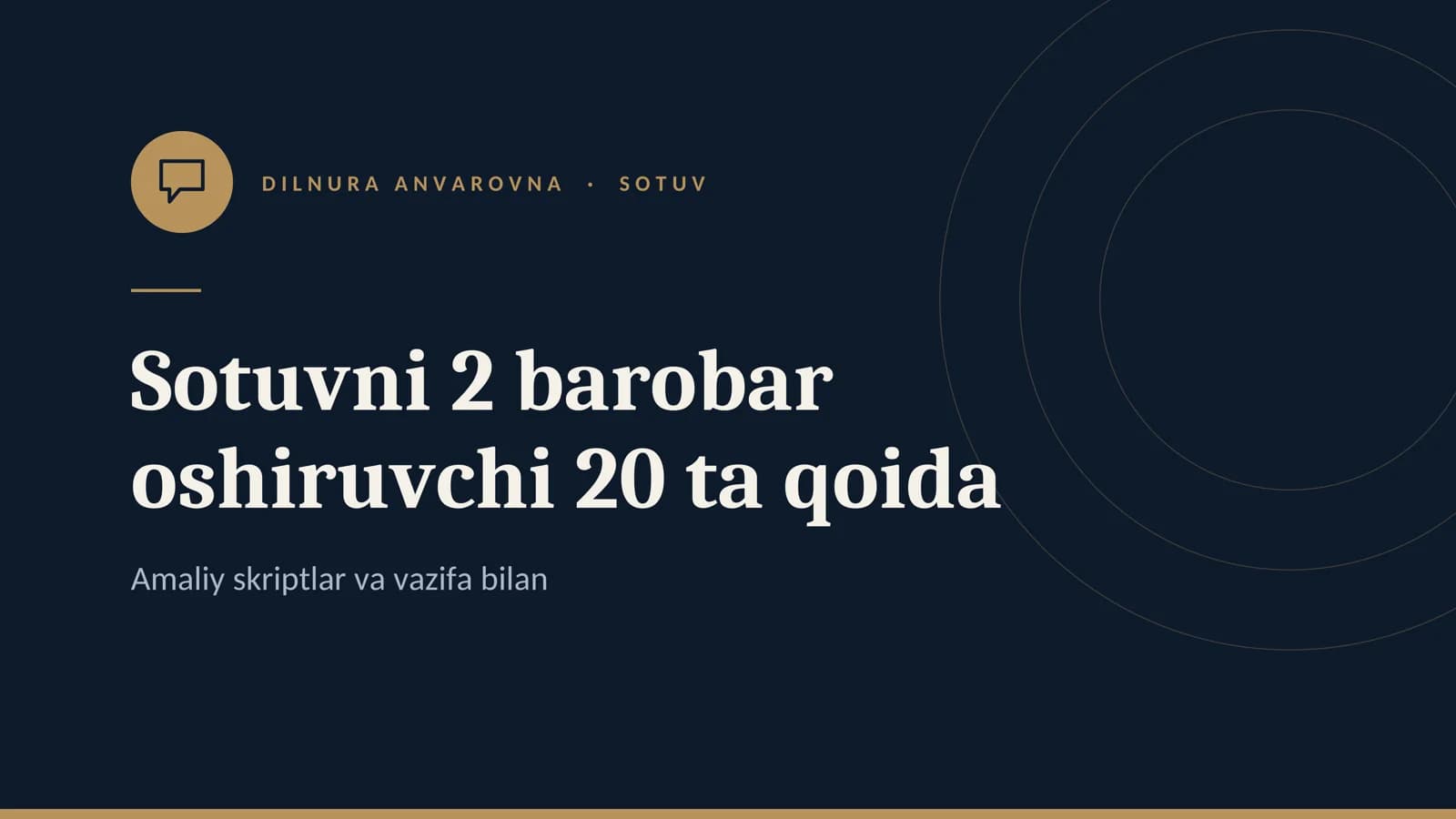 DILNURA ANVAROVNA · SOTUV