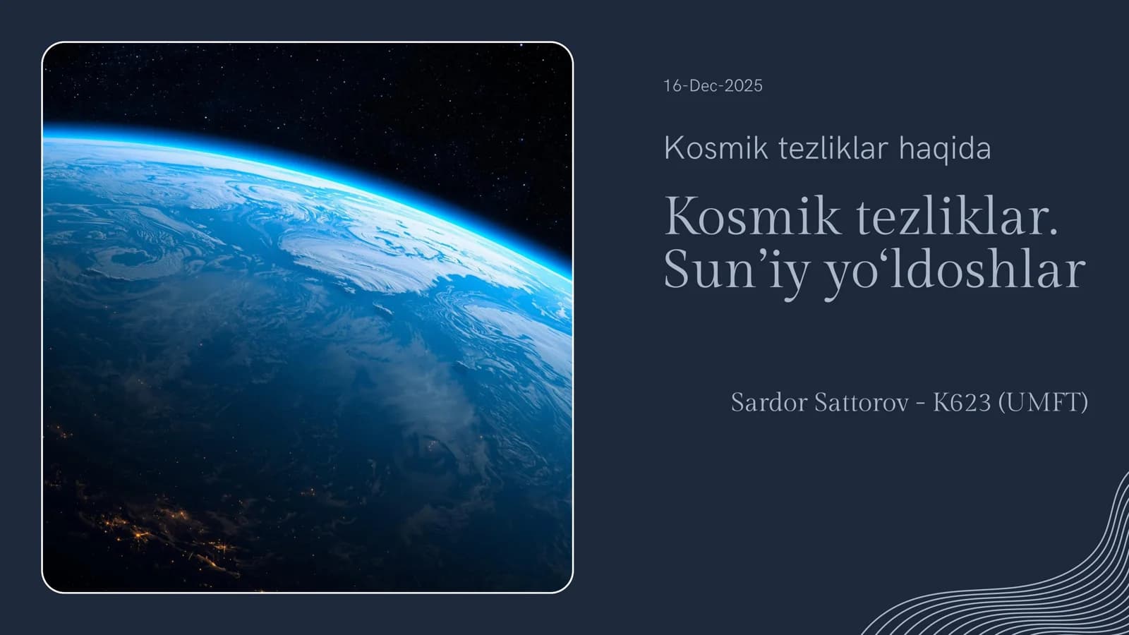 Kosmik tezliklar