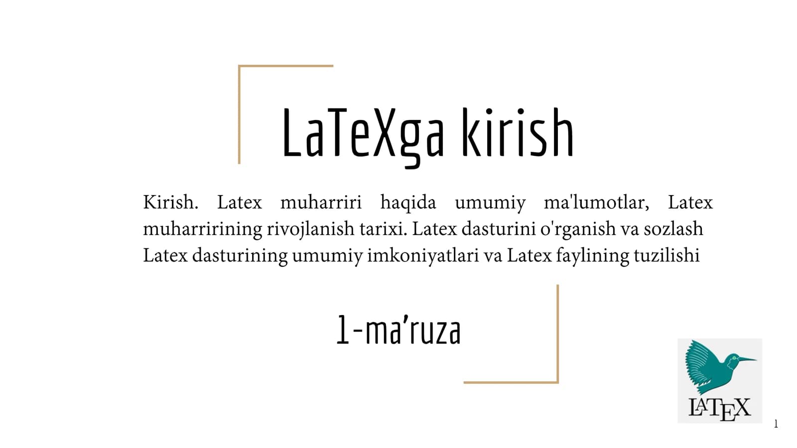 LaTeXga kirish