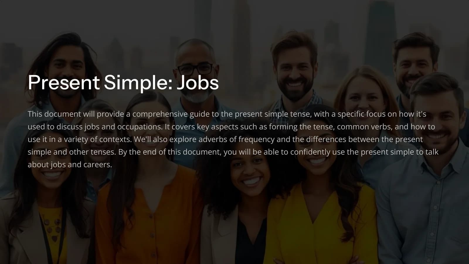 Present Simple: Jobs