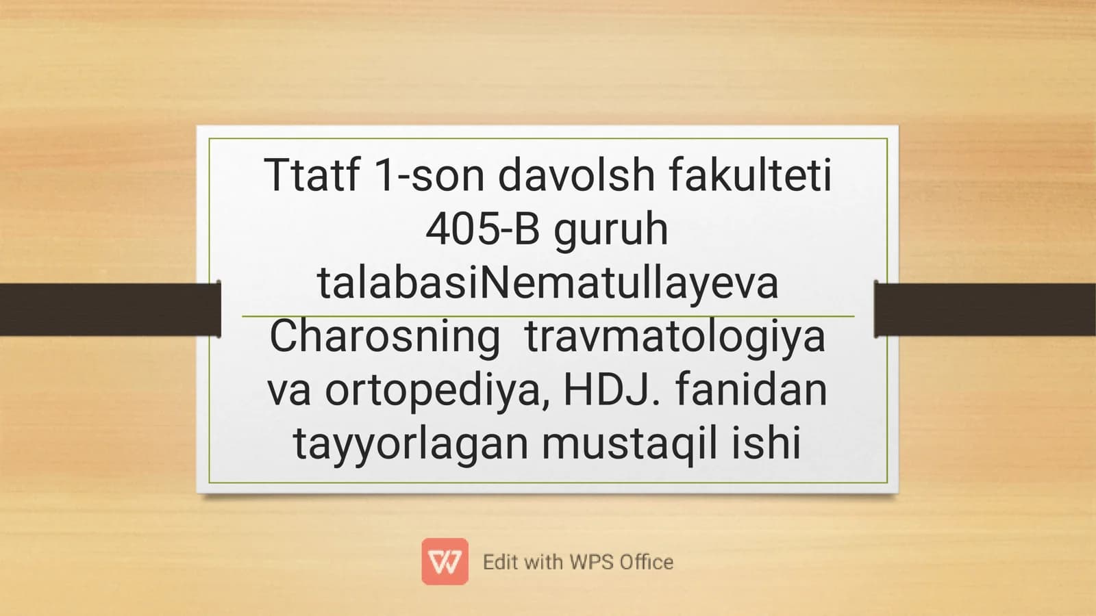 Tayanch harakat tizimida ogʻriq sindromi