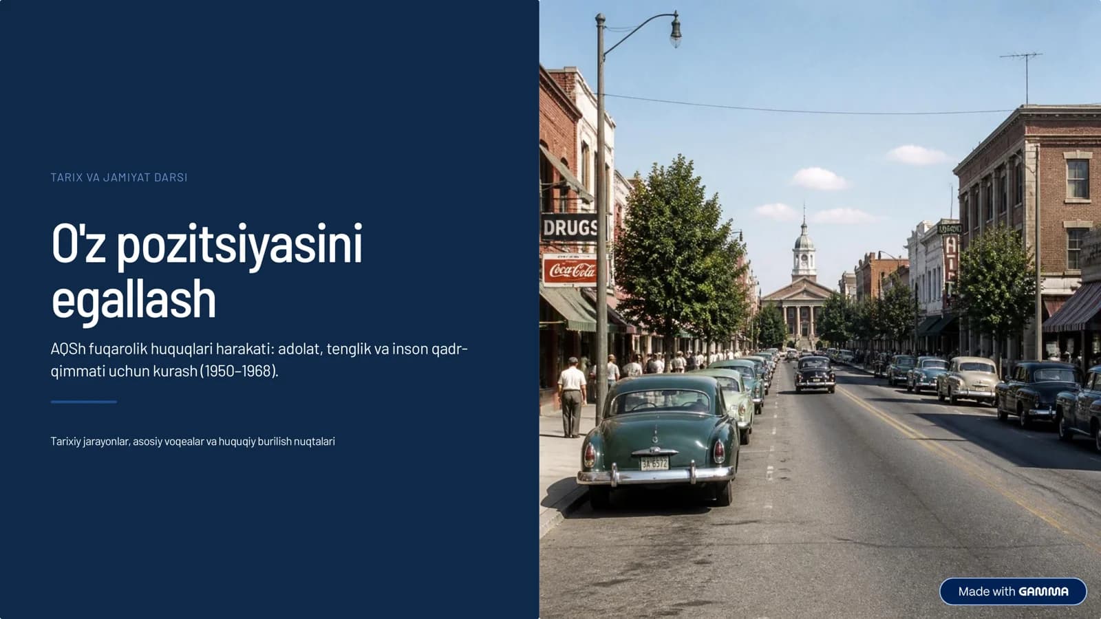 TARIX VA JAMIYAT DARSI