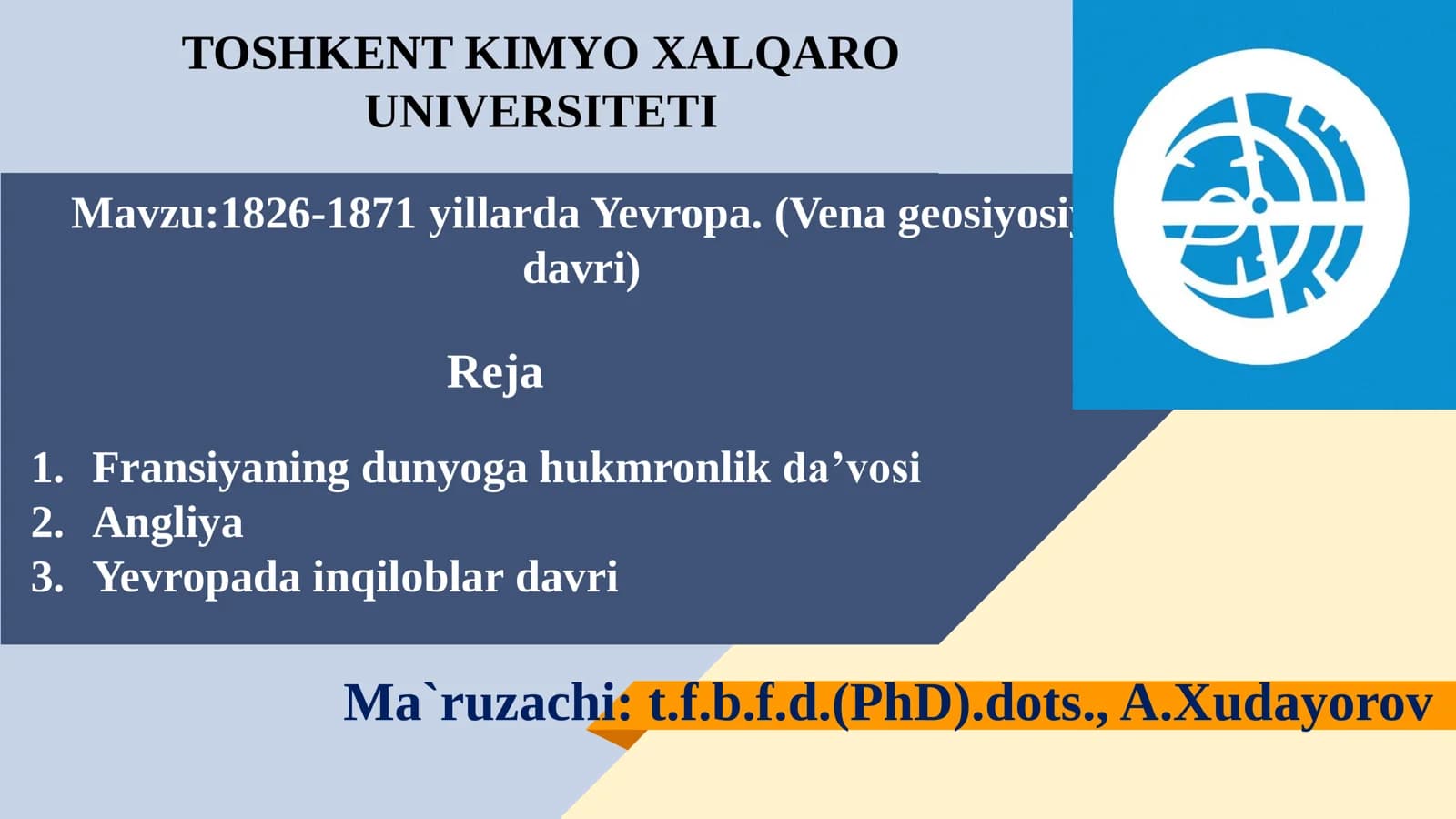 1826-1871 yillarda Yevropa. (Vena geosiyosiy  davri)