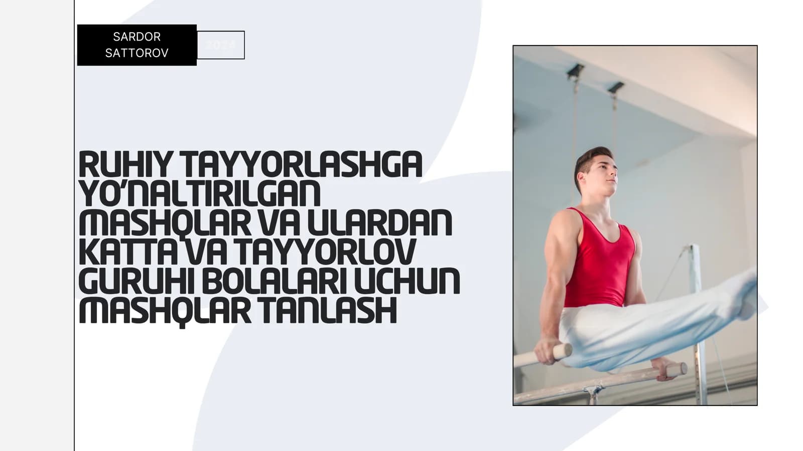 RUHIY TAYYORLASHGA YO'NALTIRILGAN MASHQLAR