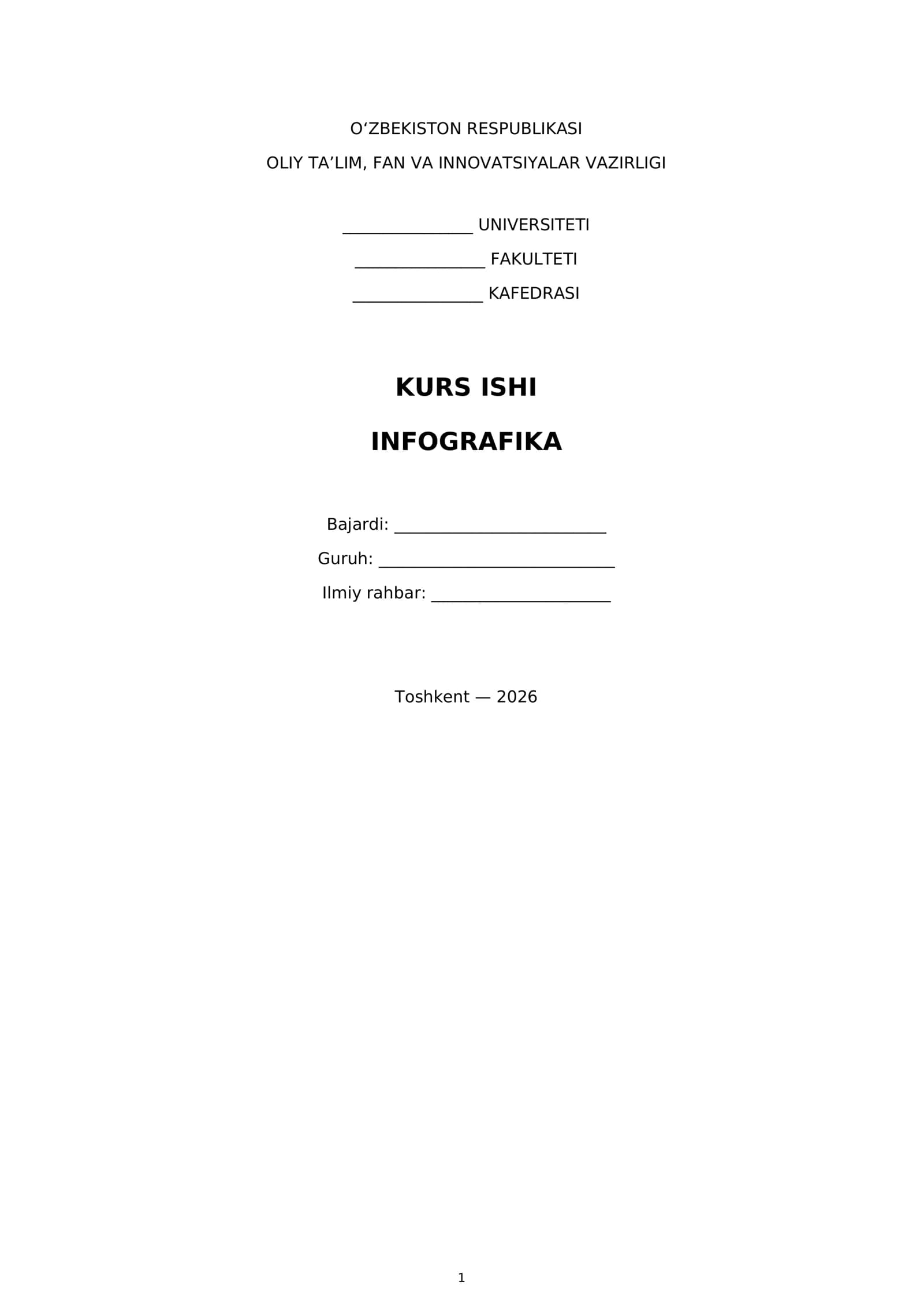Kurs ishi: Infografika