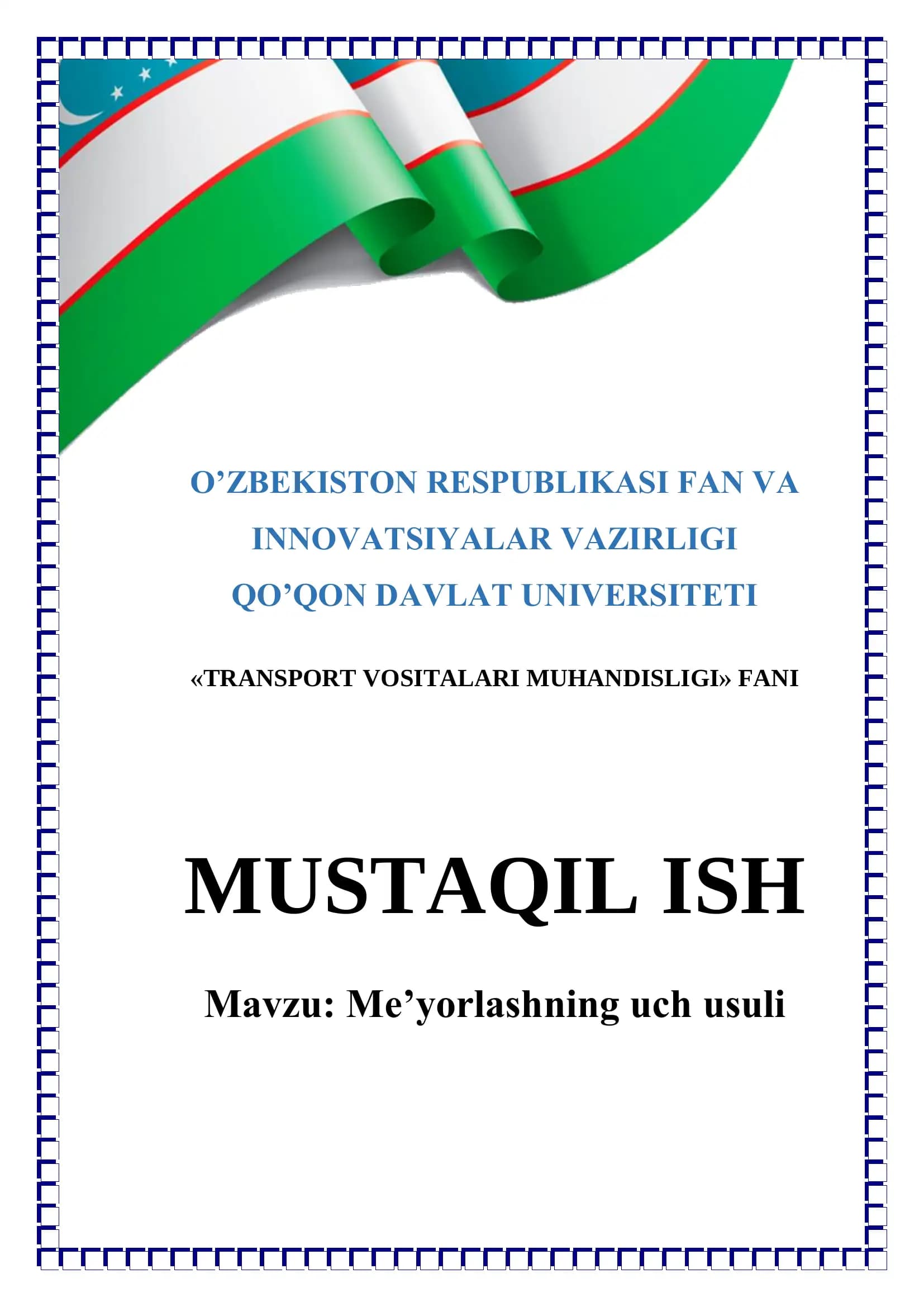 Me’yorlashning uch usuli