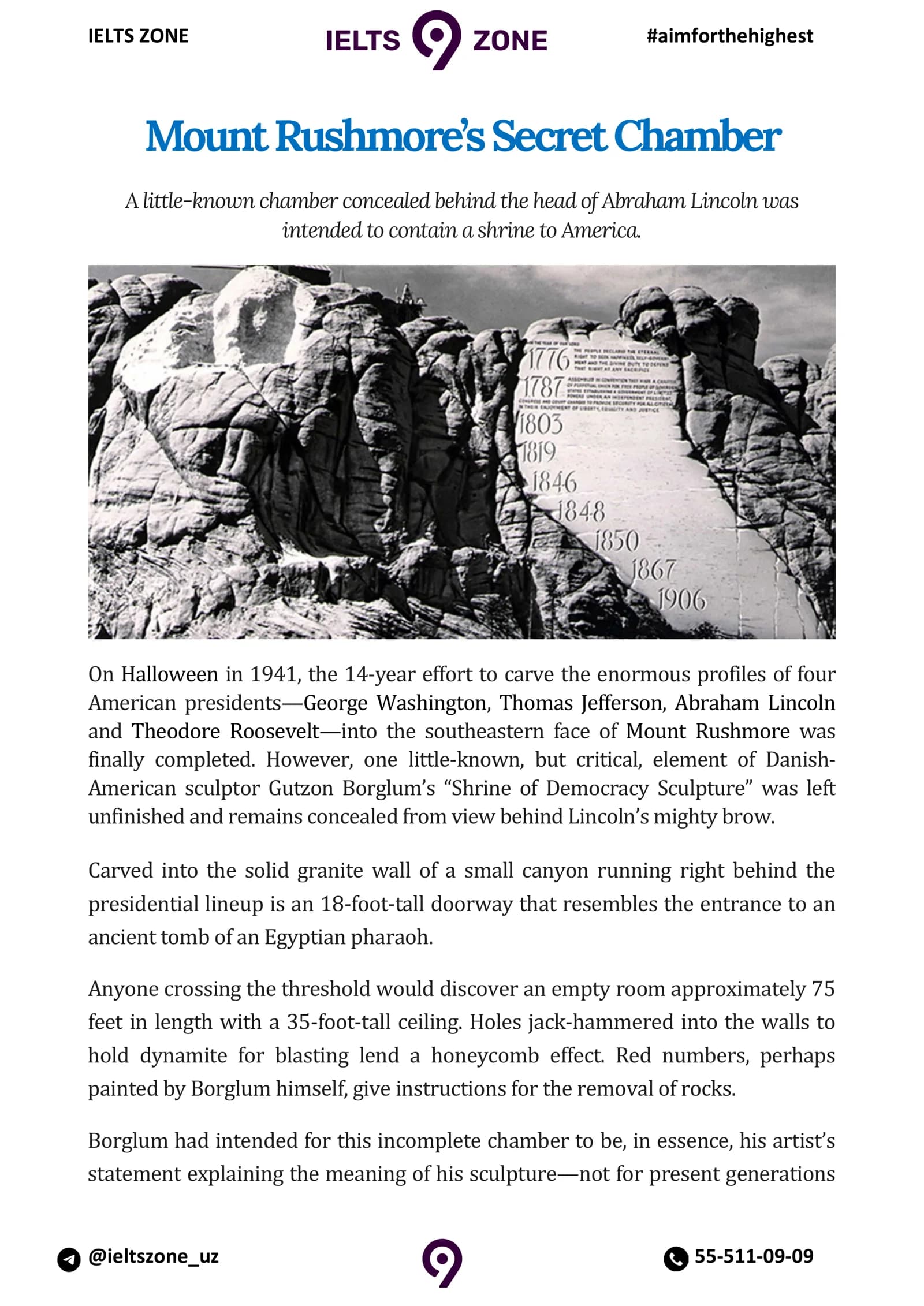 Mount Rushmore’s Secret Chamber