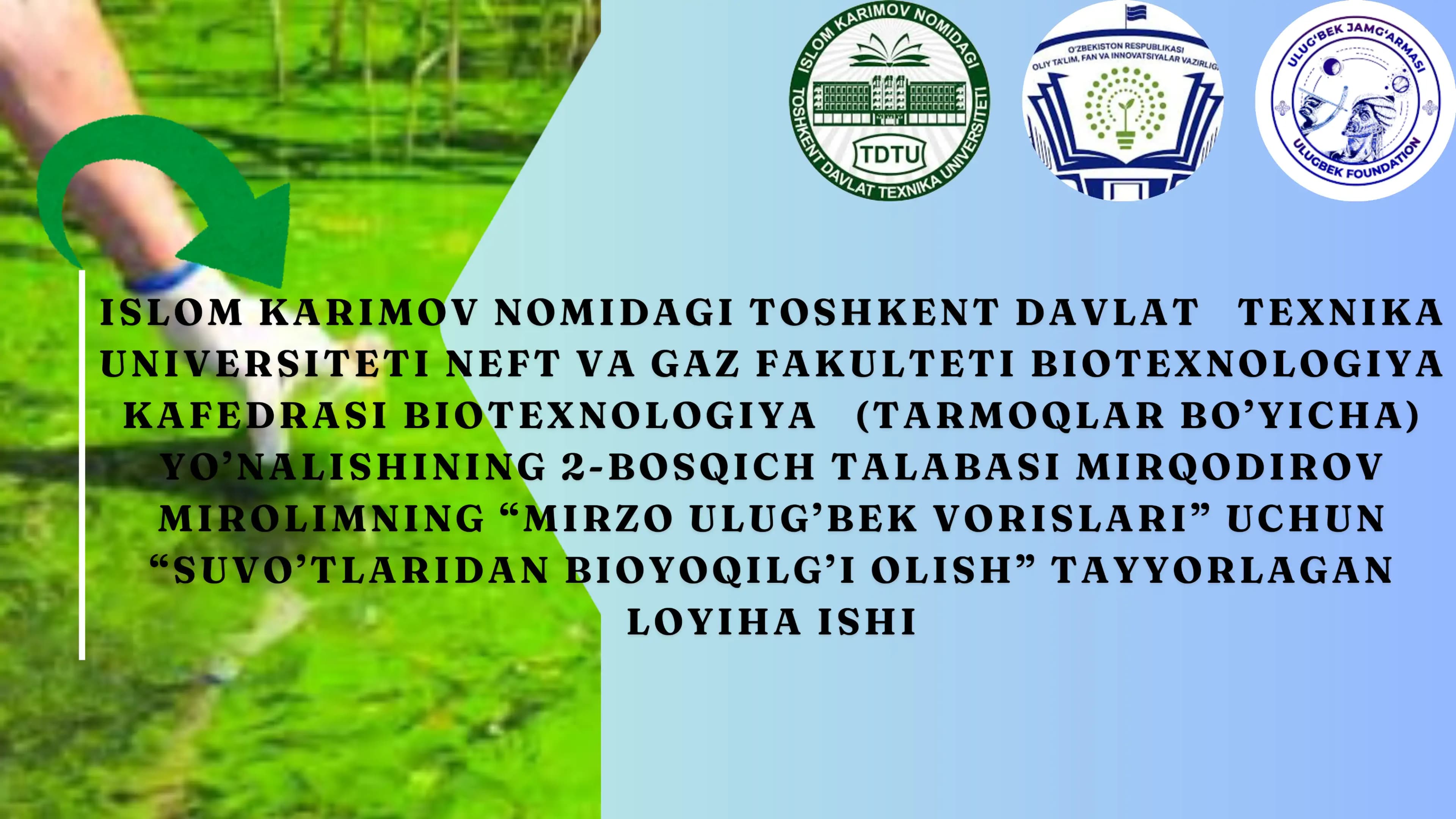 Suvoʻtlaridan bioyoqilgʻi olish