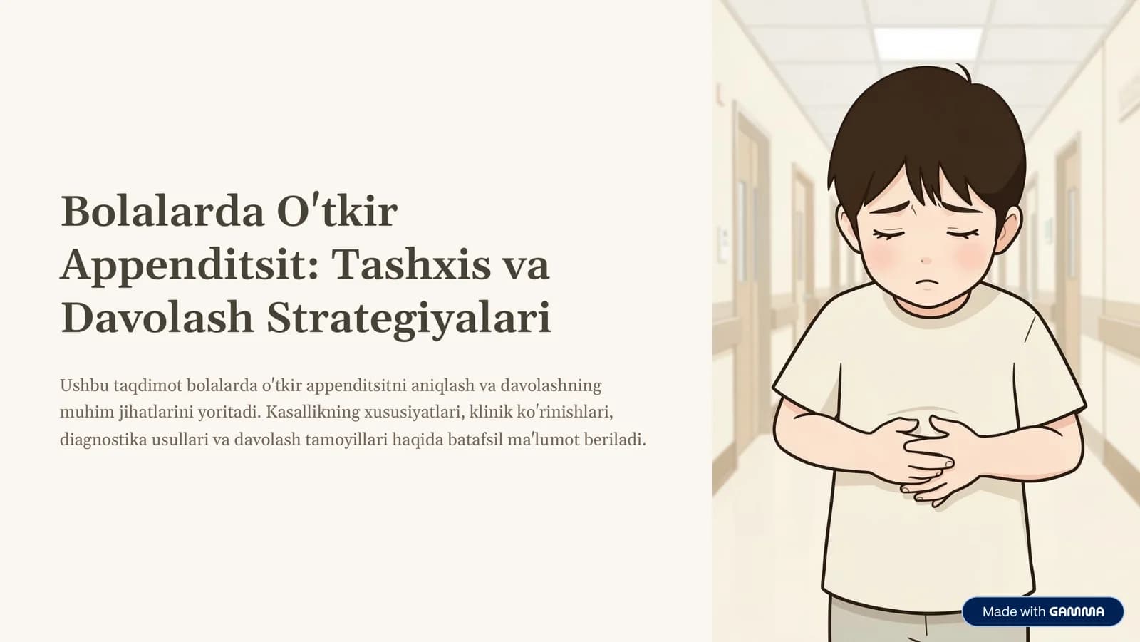 Bollarda o‘tkir apendetsit