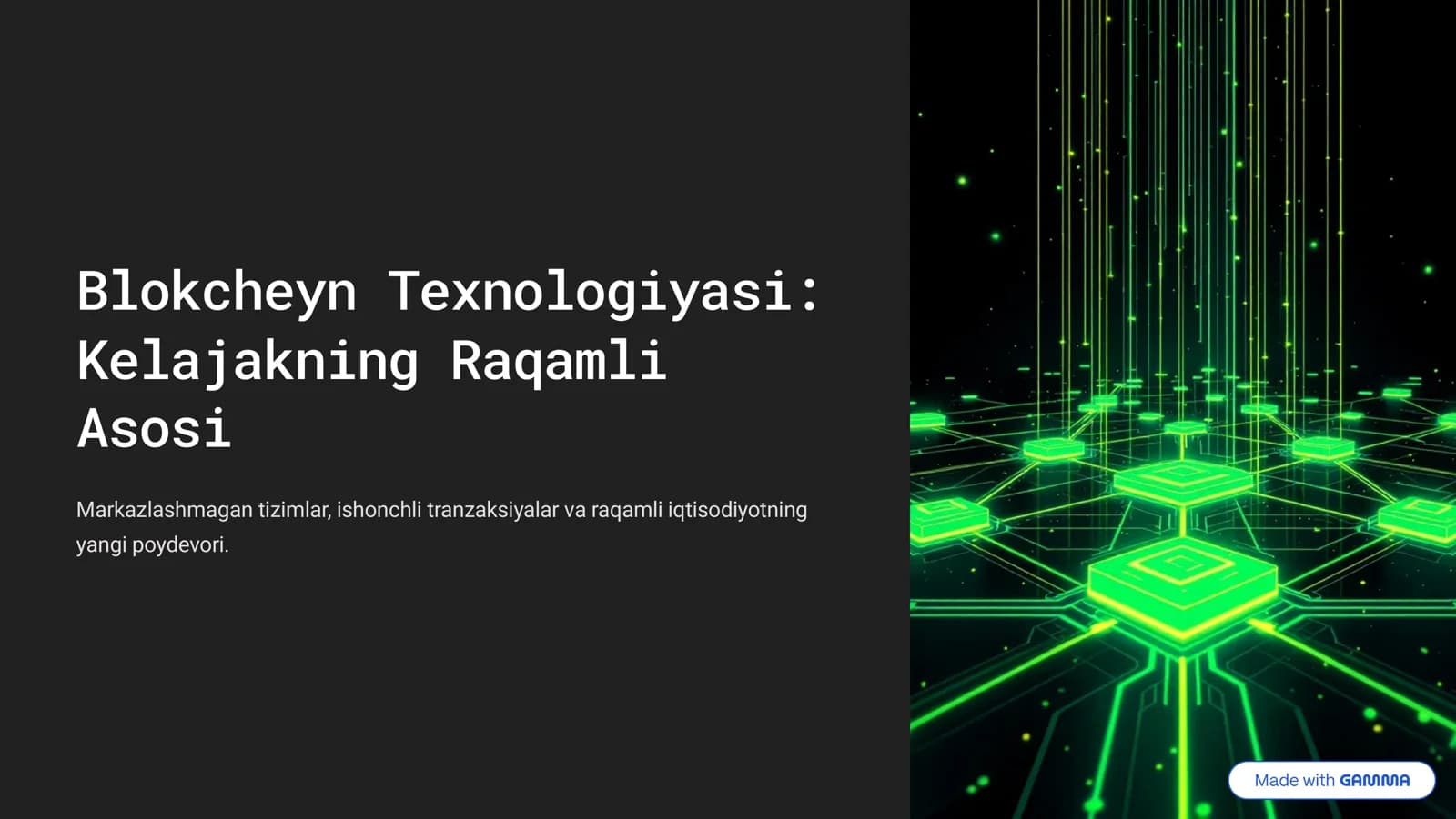 Blokcheyn Texnologiyasi