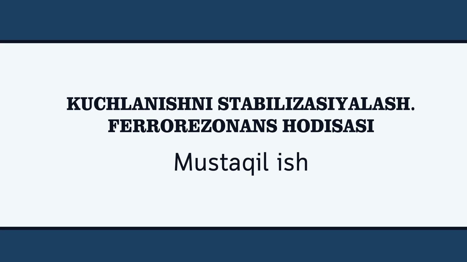 FERROREZONANS HODISASI